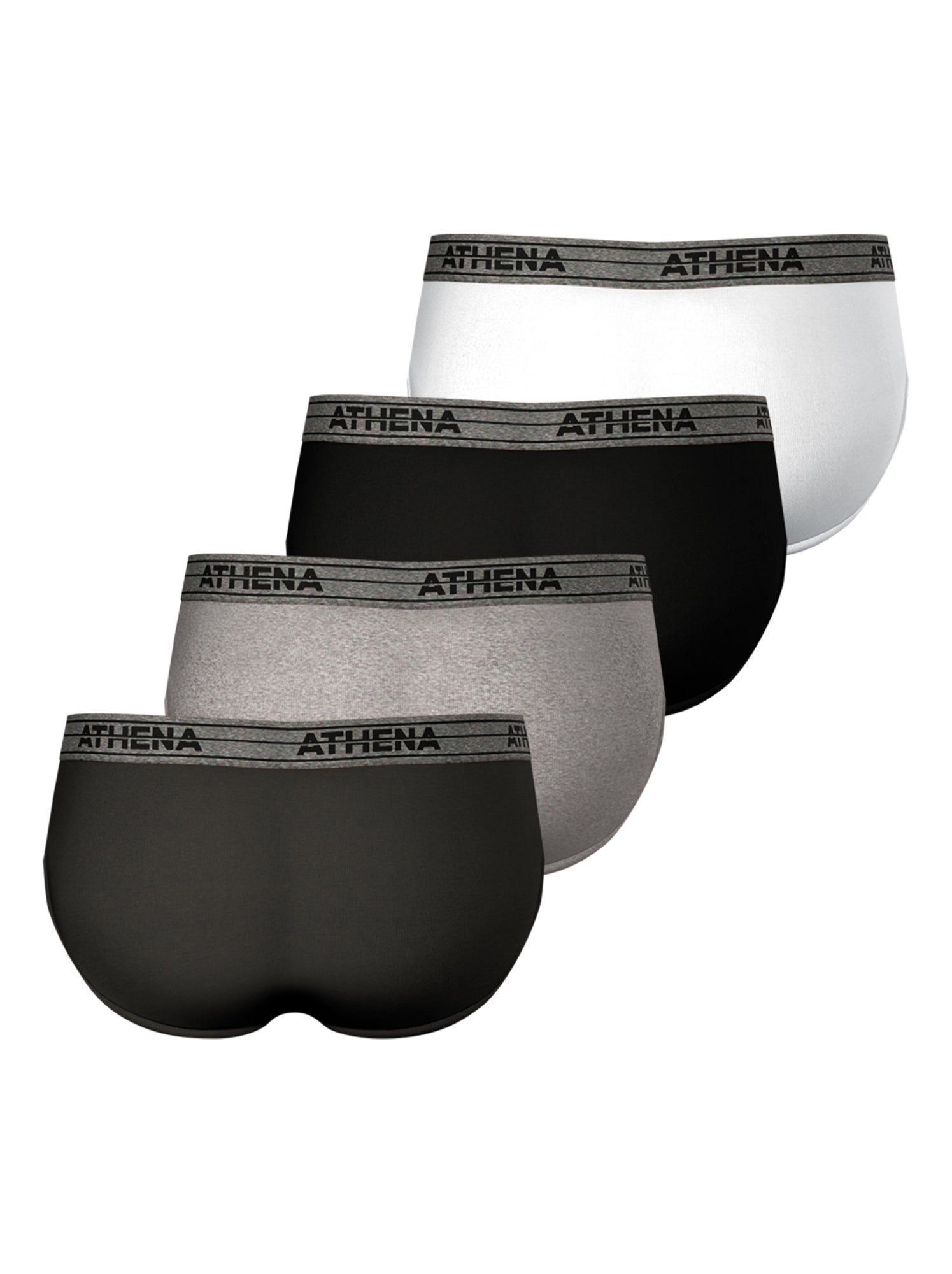Lot de 4 slips homme ecopack basic coton athena - Multicolore