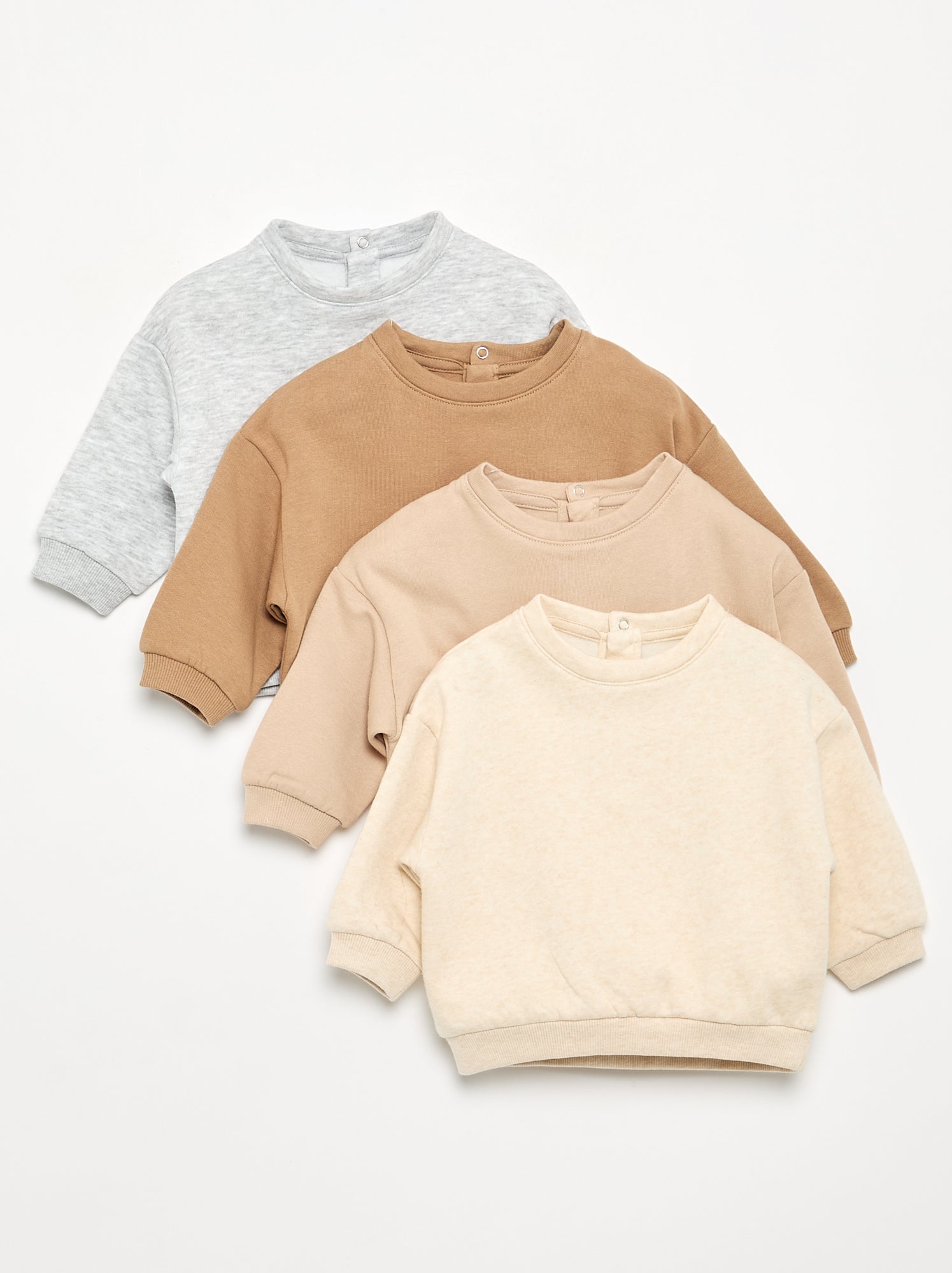 Lot de 4 sweats oversize - Beige
