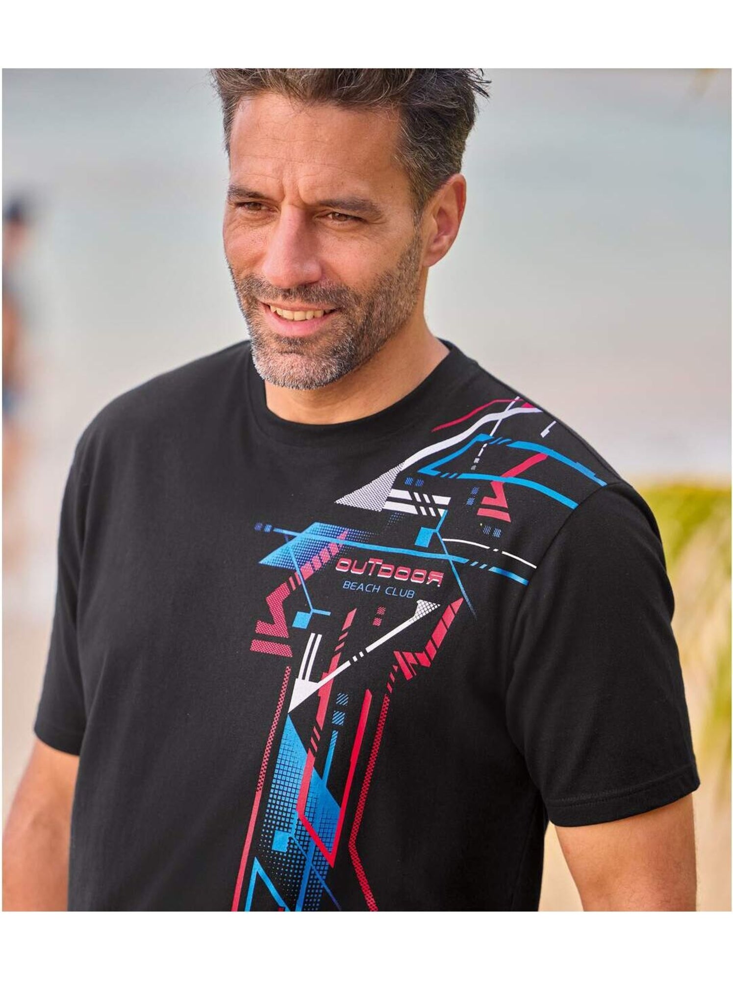 Lot de 4 tee-shirts sportmen  - atlas for men - Bleu Noir Blanc