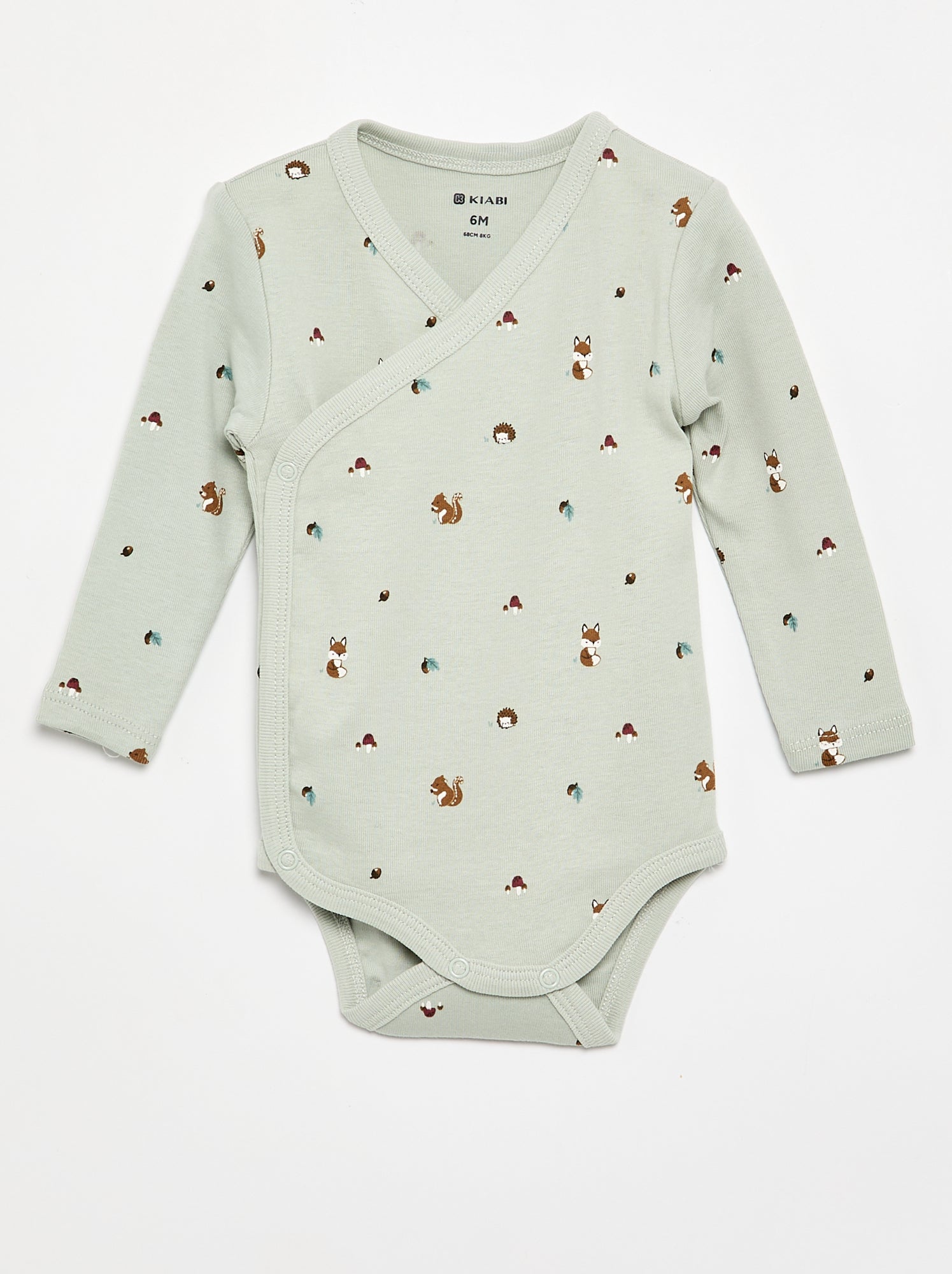 Lot de 5 bodies imprimés en coton - Bleu