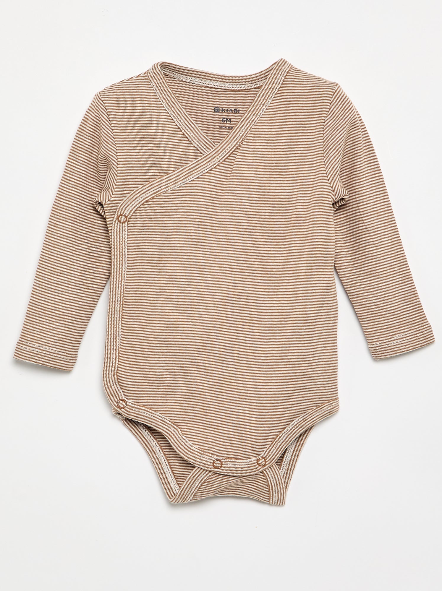 Lot de 5 bodies imprimés en coton - Marron