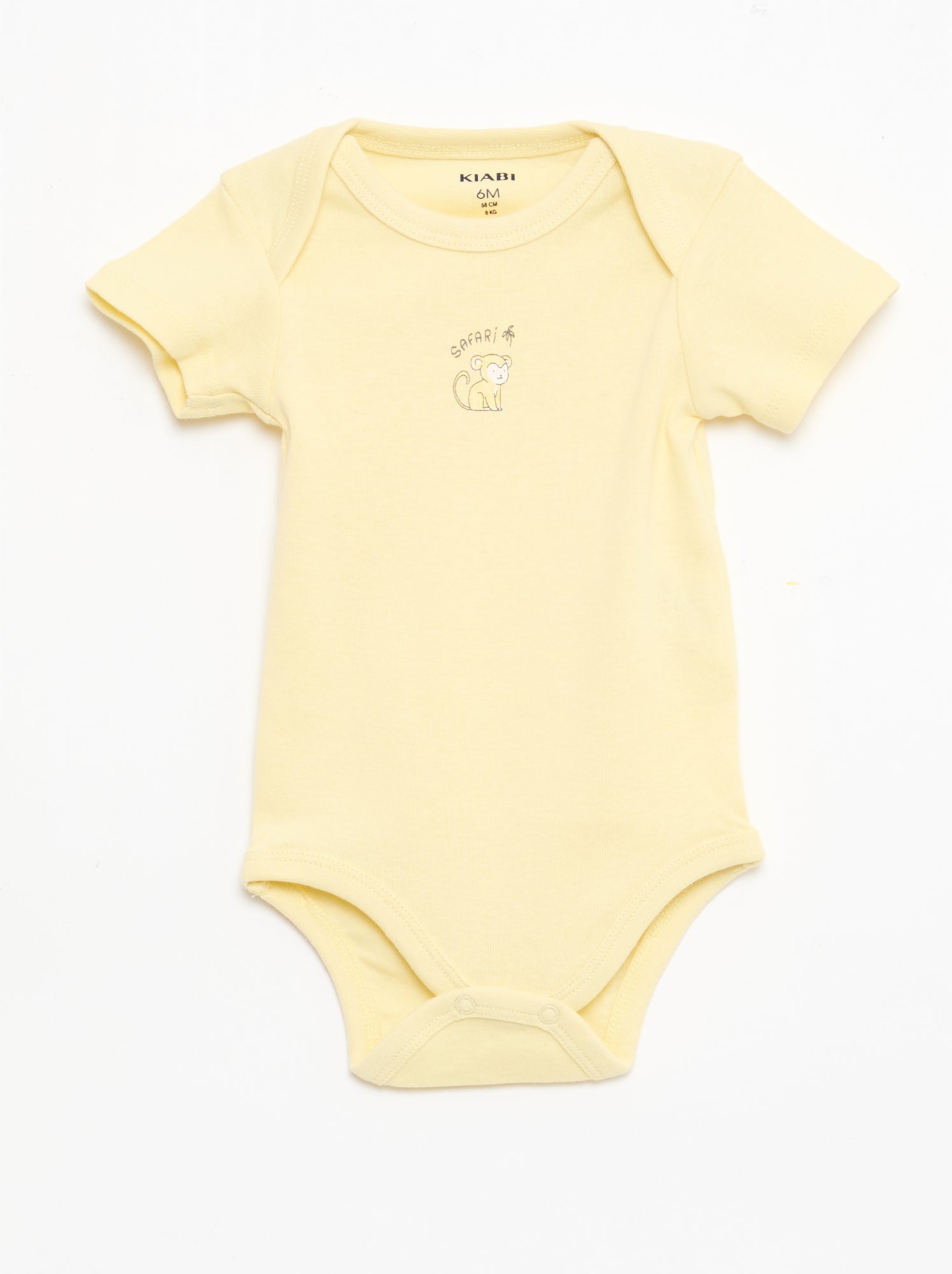 Lot de 5 bodies manches courtes en coton - Blanc