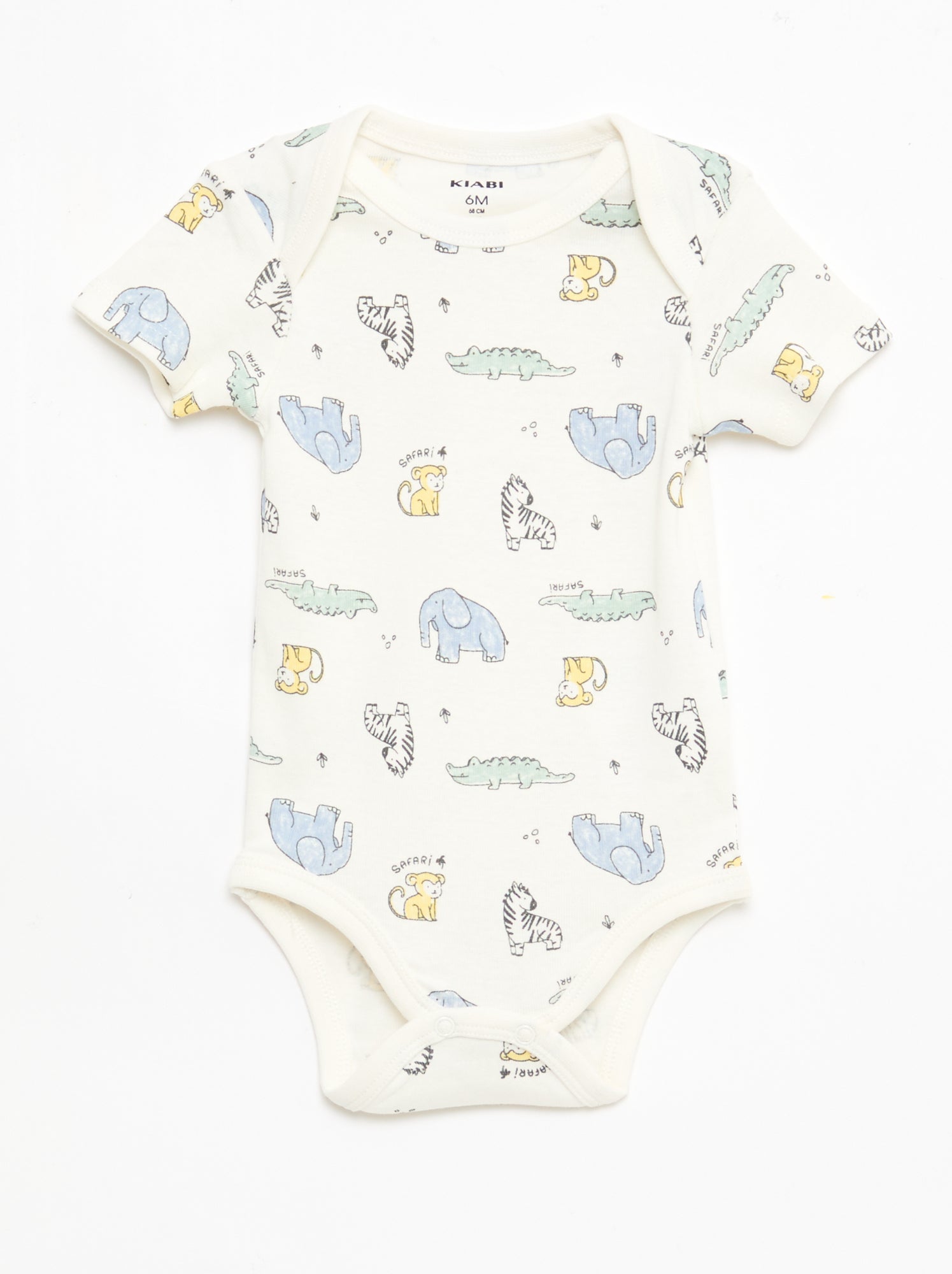 Lot de 5 bodies manches courtes en coton - Blanc
