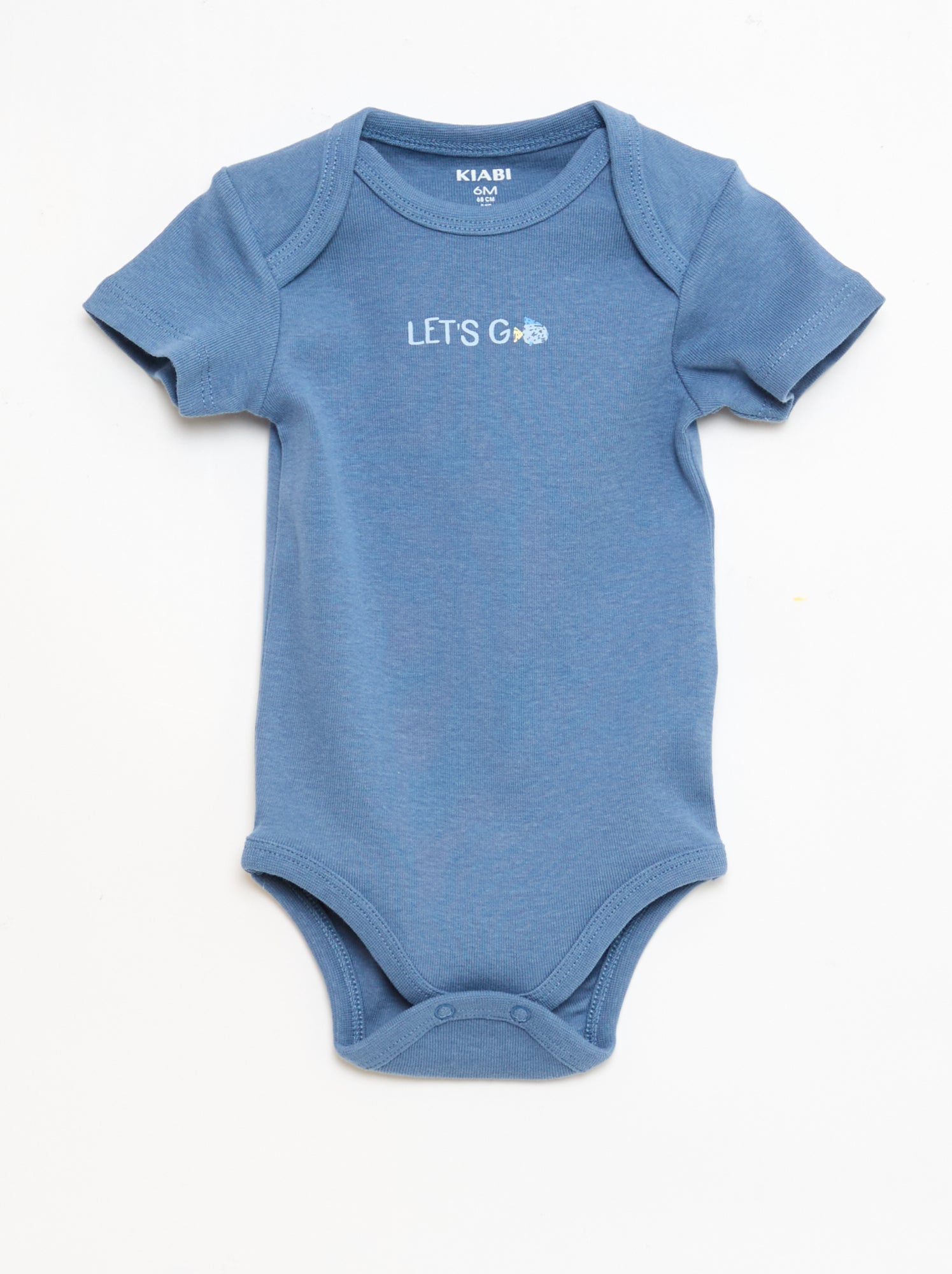 Lot de 5 bodies manches courtes en coton - Bleu (FHP03_10)