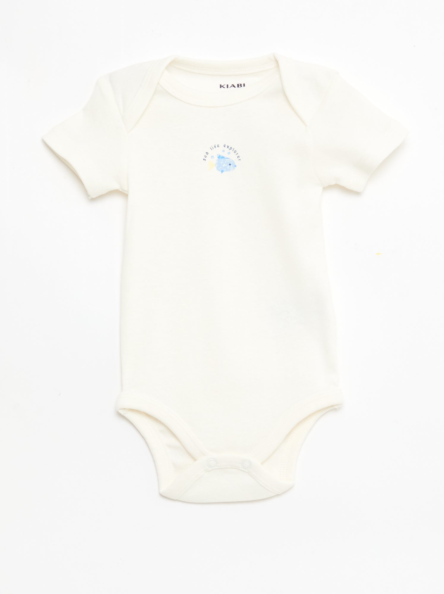 Lot de 5 bodies manches courtes en coton - Bleu (FHP03_10)
