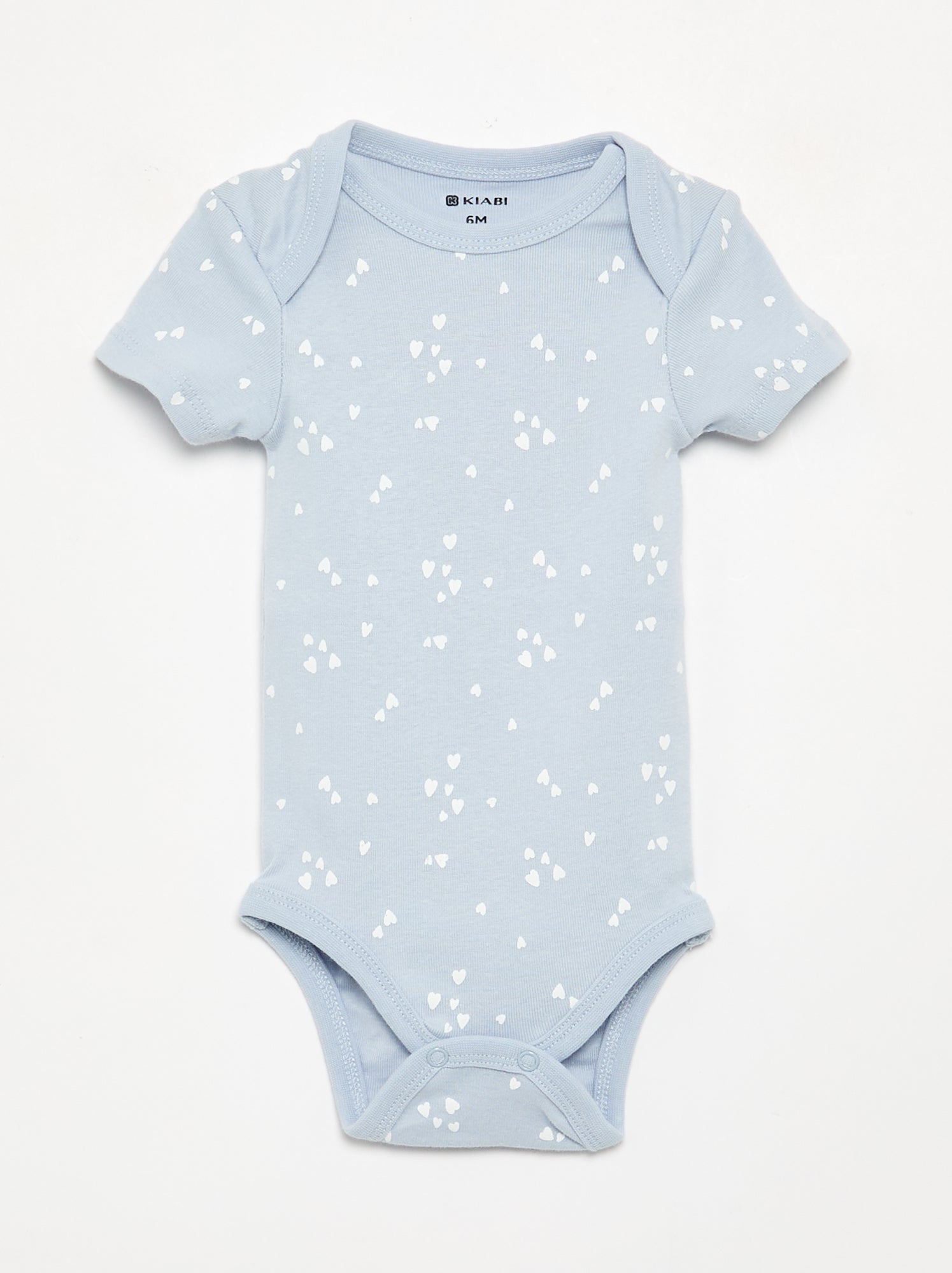 Lot de 5 bodies manches courtes en coton - Bleu (FHP03_11)