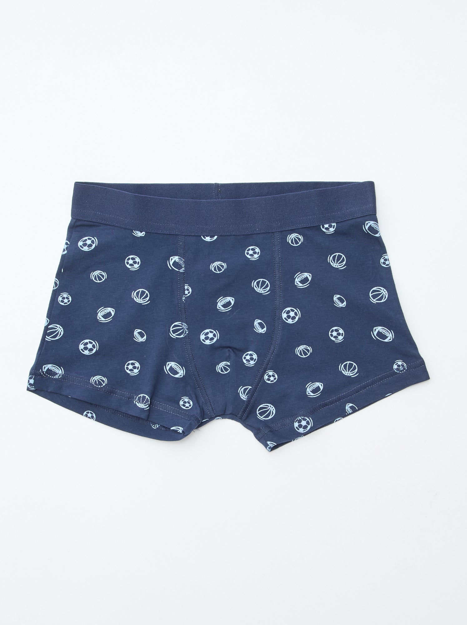 Lot de 5 boxers unis ou imprimés - Bleu (DMB69_1)