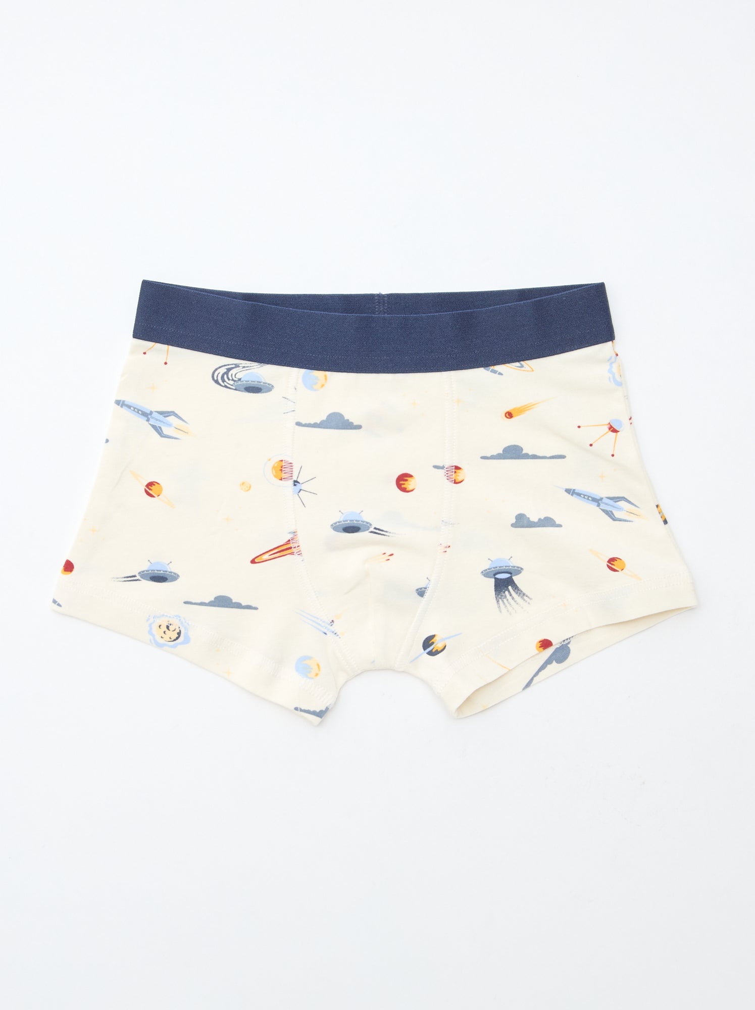Lot de 5 boxers unis ou imprimés - Bleu (DMB69_2)