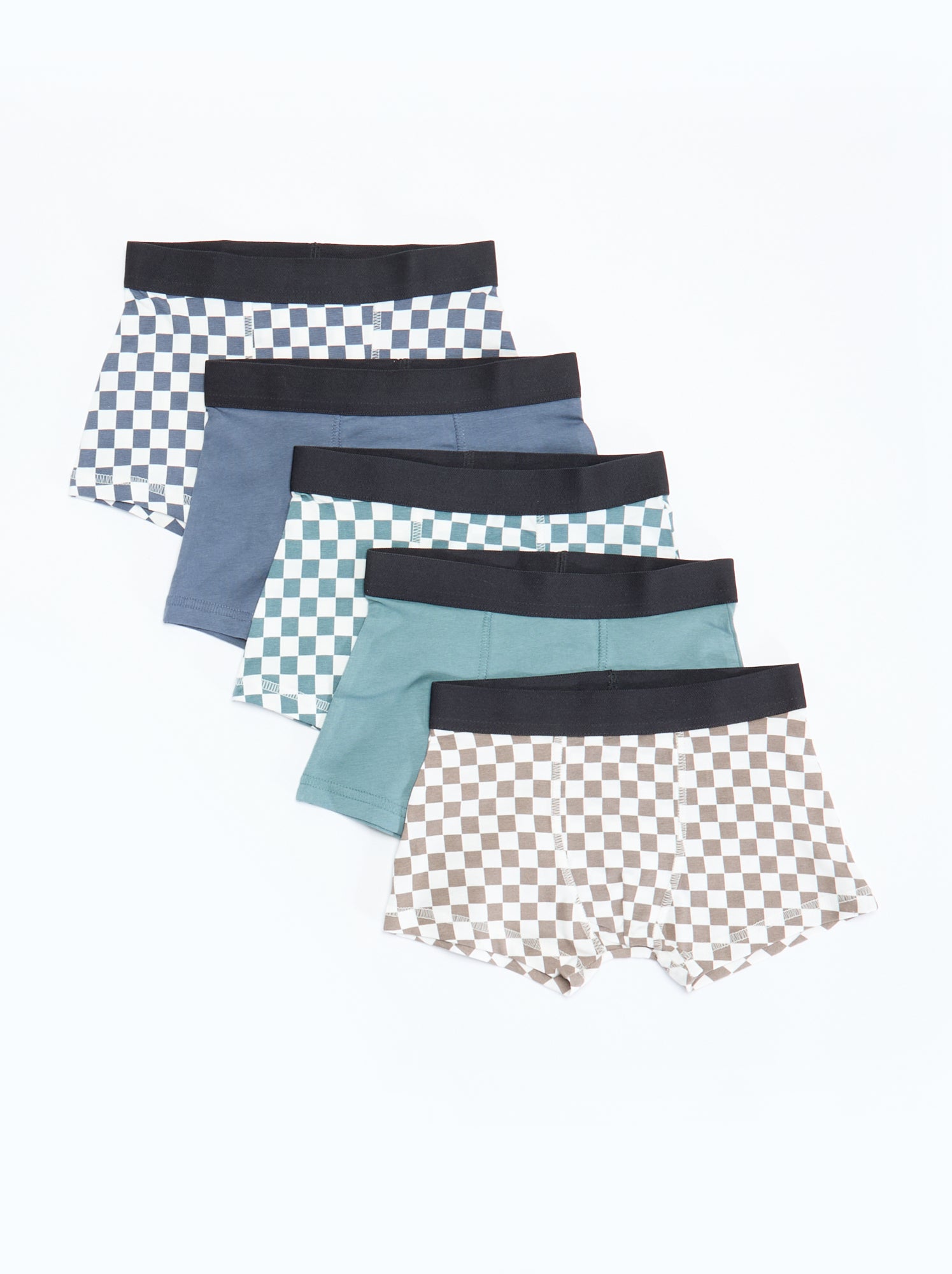 Lot de 5 boxers unis ou imprimés - Gris (DMB69_9)
