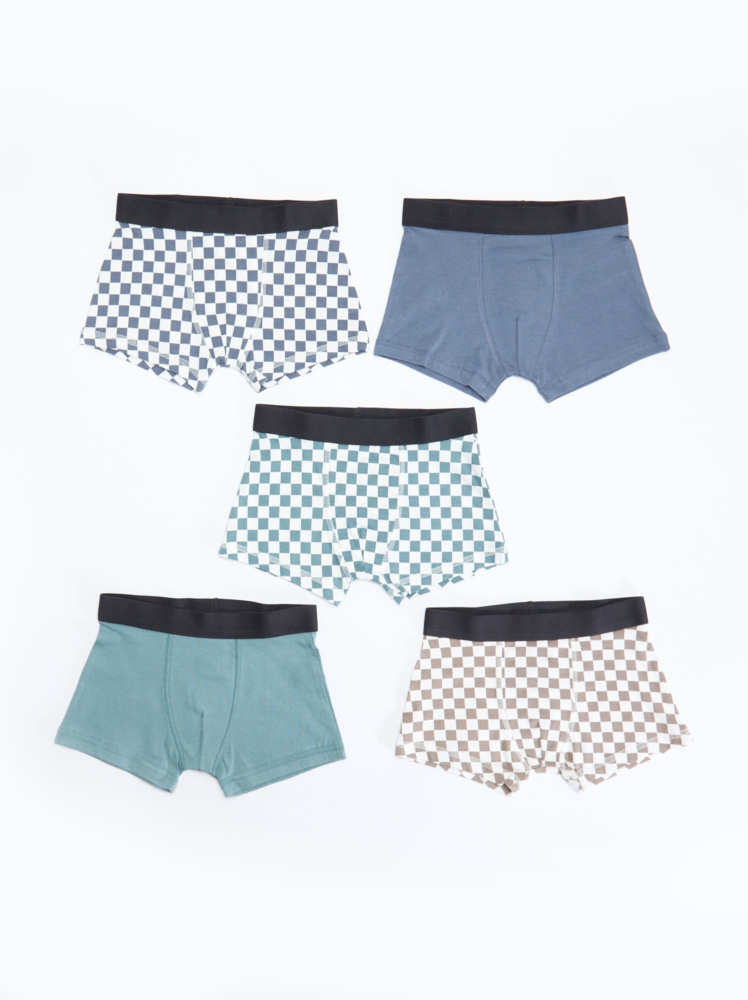 Lot de 5 boxers unis ou imprimés - Gris (DMB69_9)