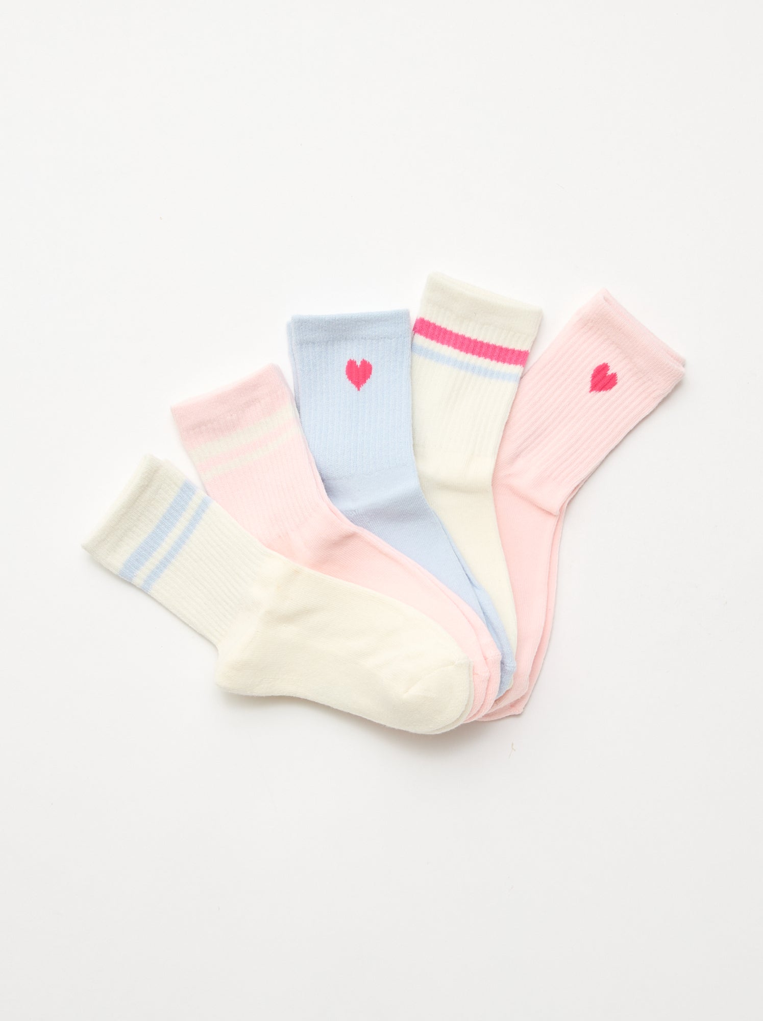 Lot de 5 chaussettes chaudes - Rose