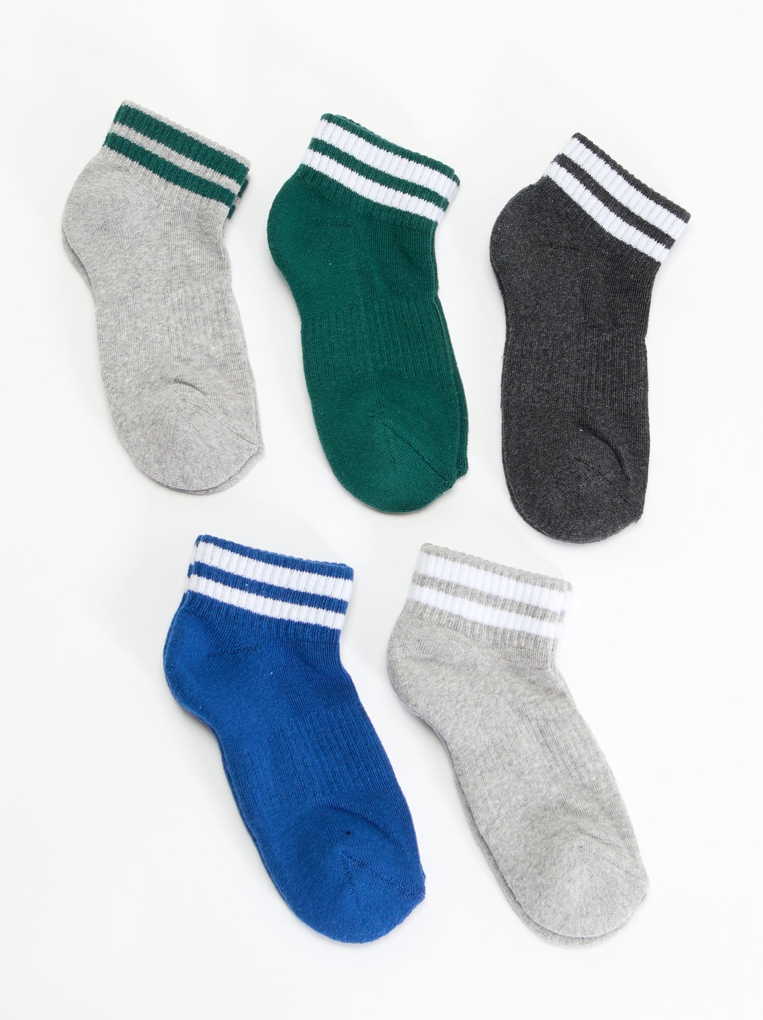 Lot de 5 chaussettes de sport - Gris