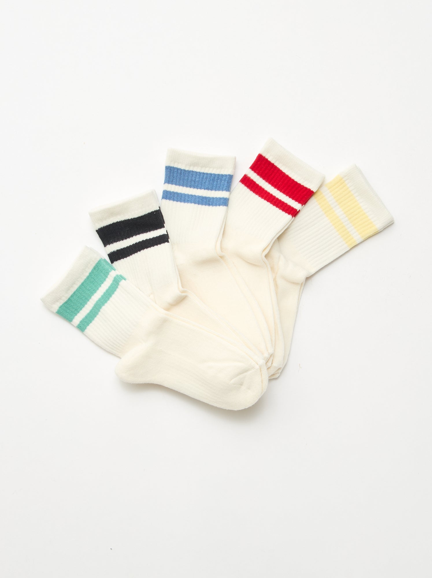 Lot de 5 chaussettes en coton - Blanc