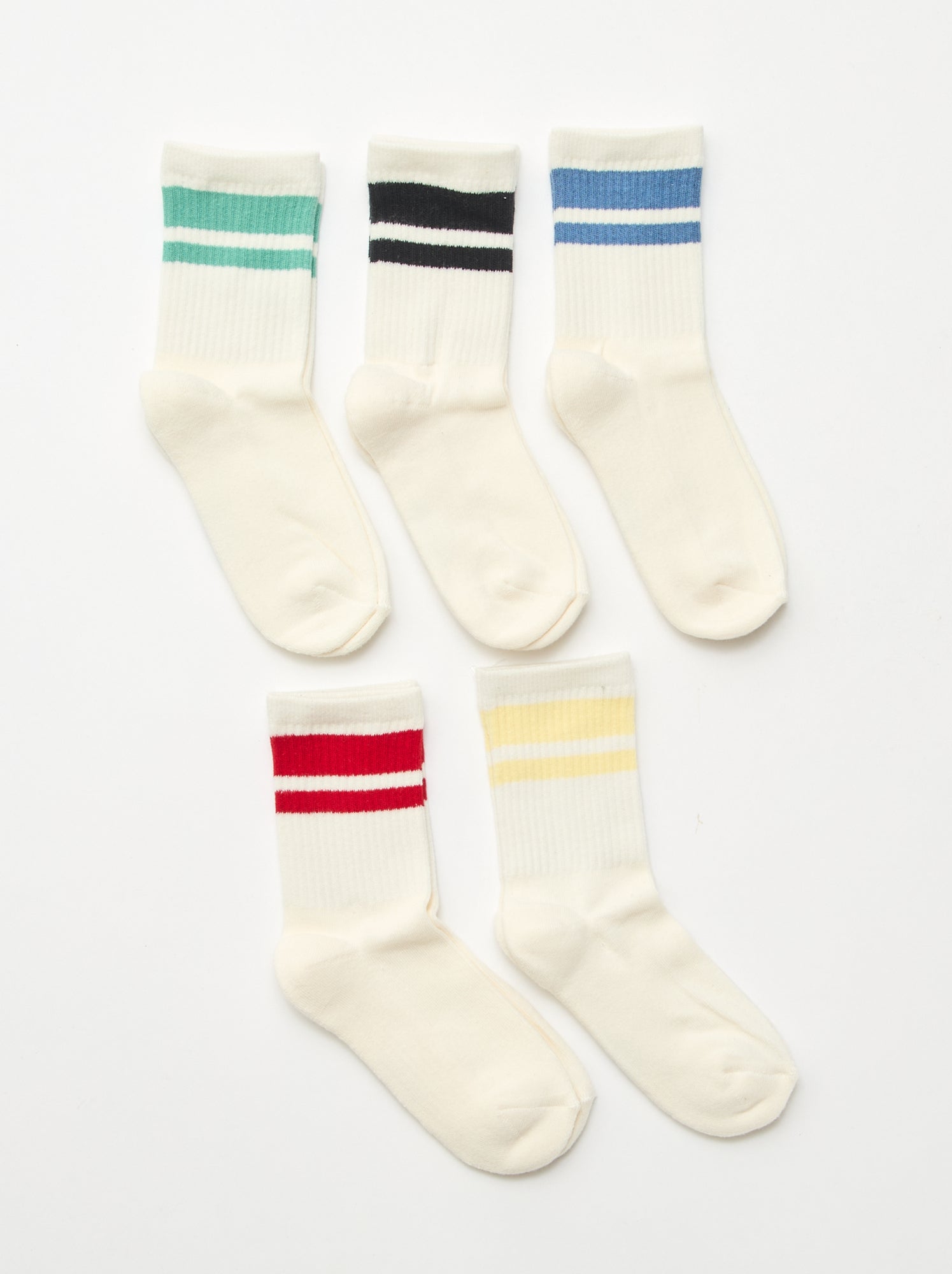 Lot de 5 chaussettes en coton - Blanc