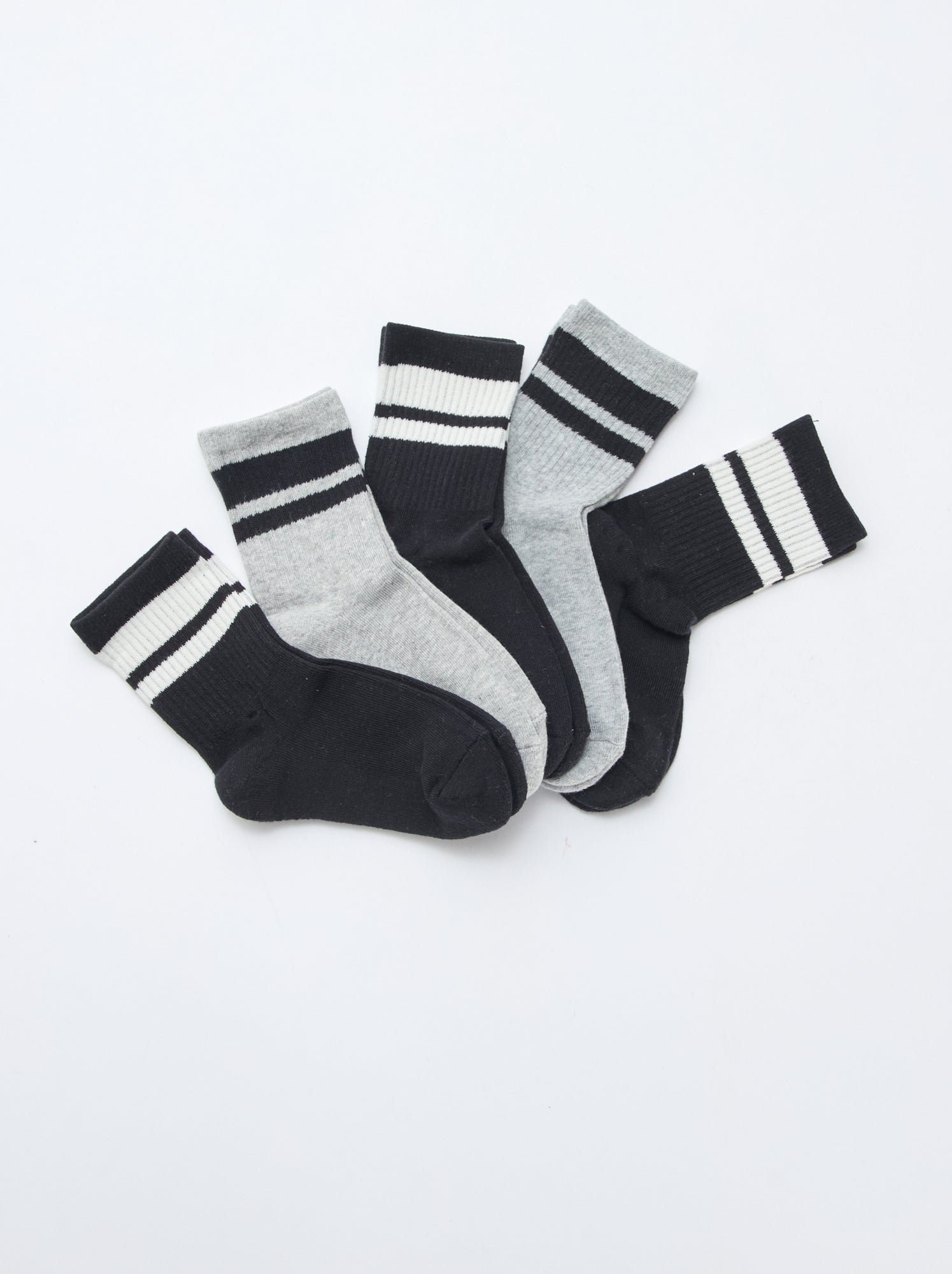 Lot de 5 chaussettes en coton - Noir