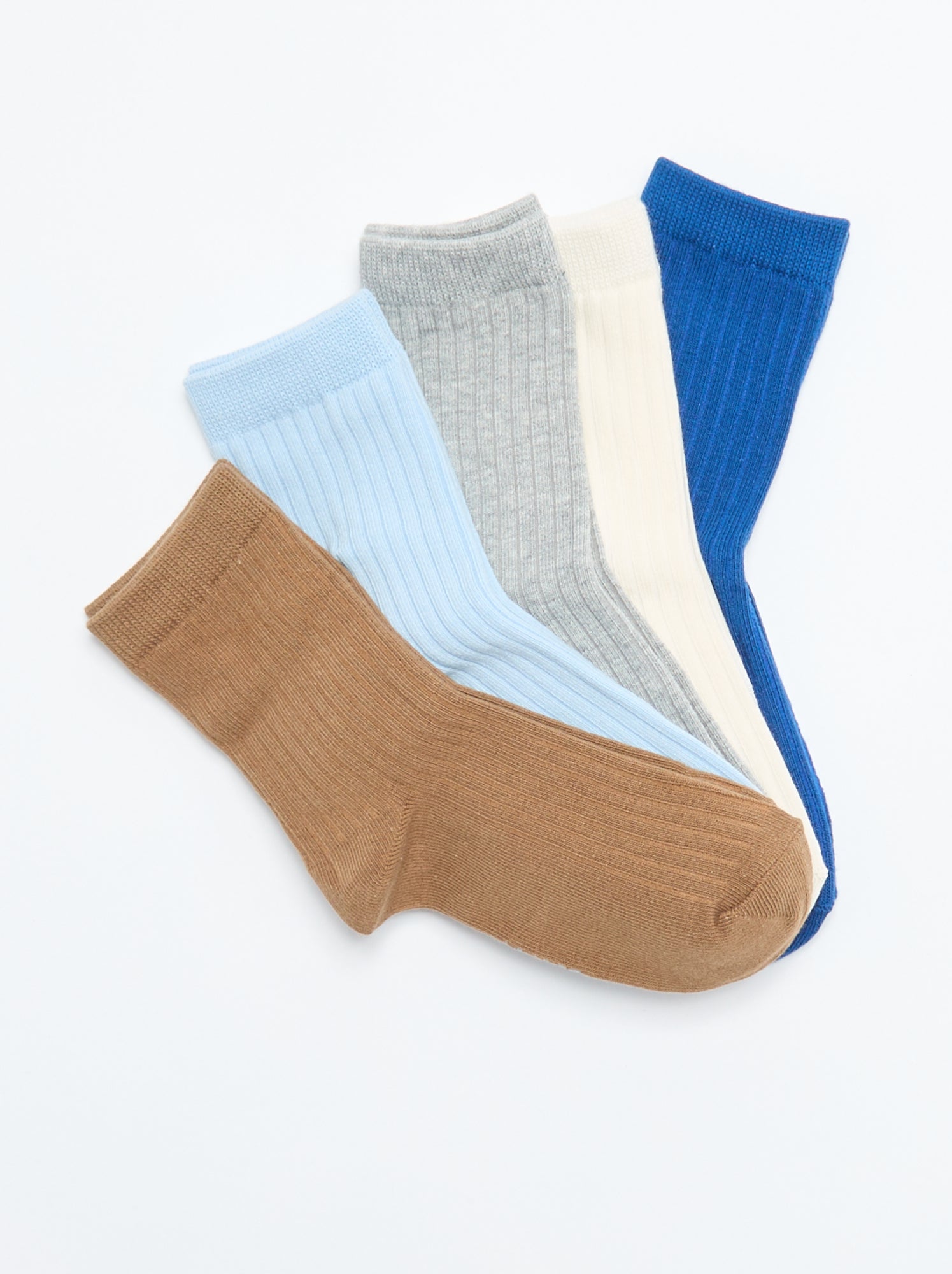 Lot de 5 chaussettes unies - Marron