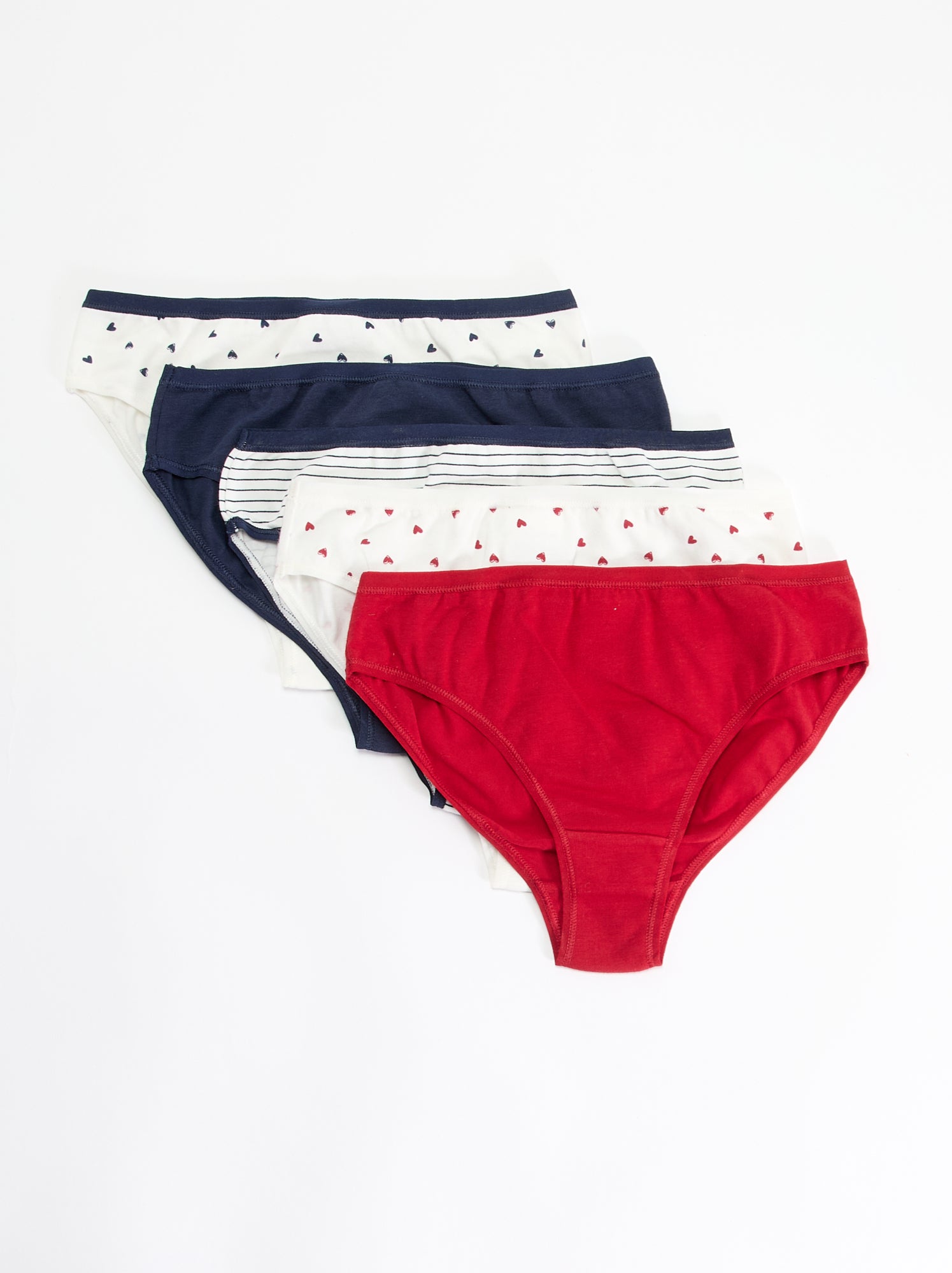 Lot de 5 culottes imprimées - Blanc