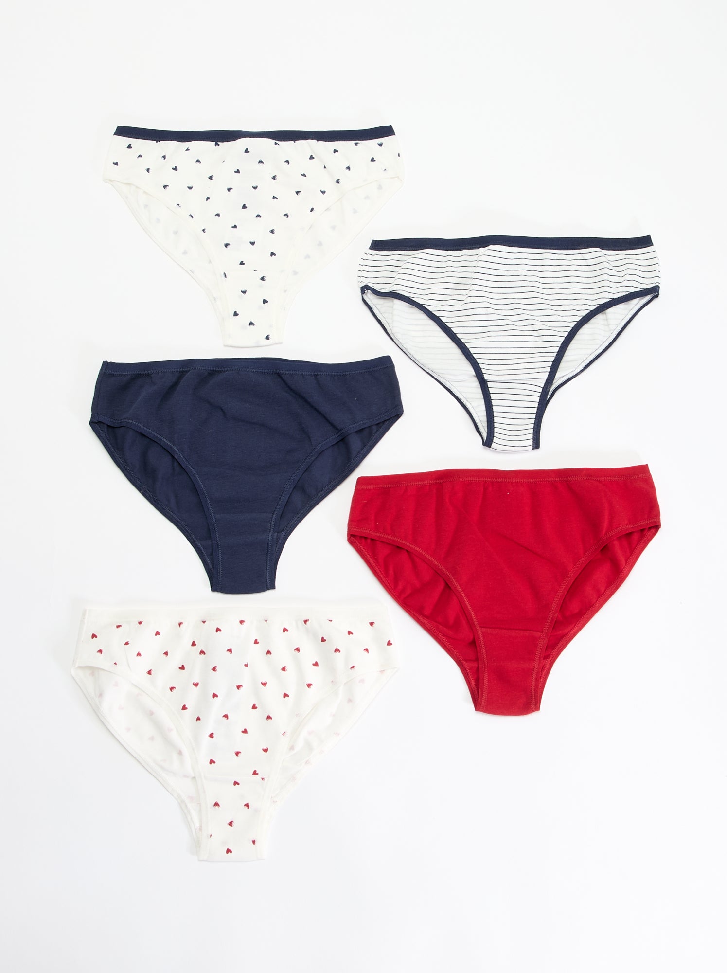 Lot de 5 culottes imprimées - Blanc