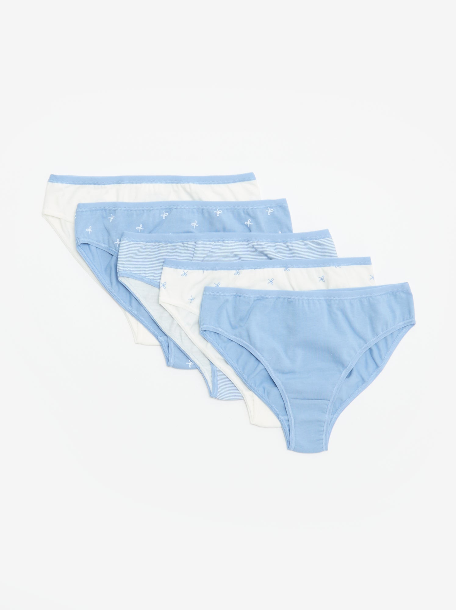 Lot de 5 culottes imprimées - Bleu