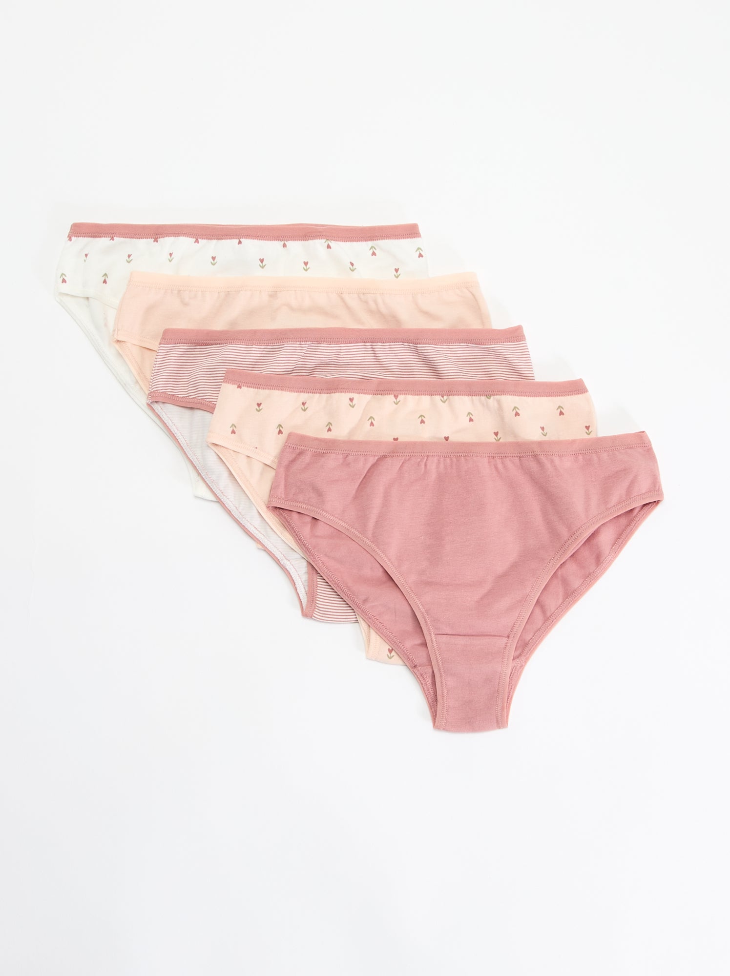 Lot de 5 culottes imprimées - Rose