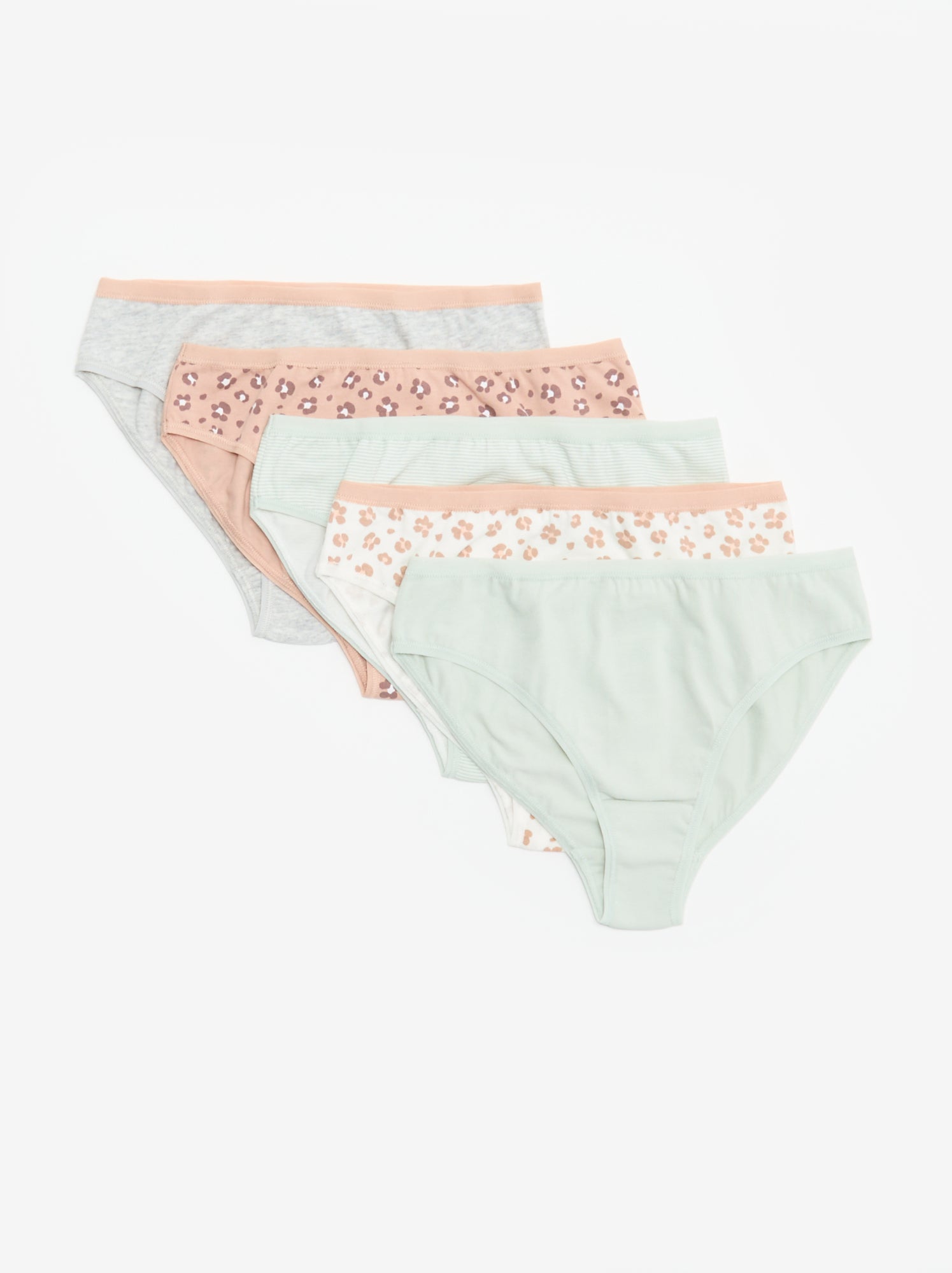 Lot de 5 culottes imprimées - Vert