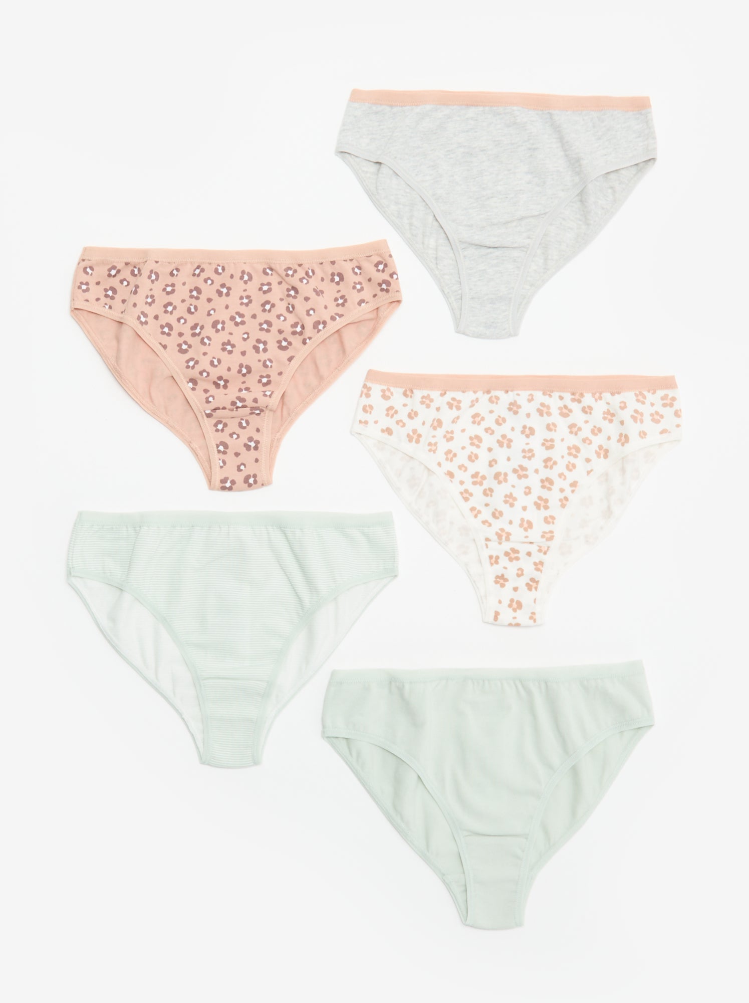 Lot de 5 culottes imprimées - Vert