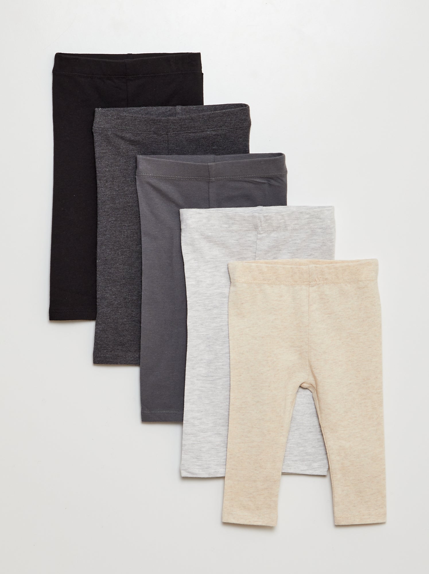 Lot de 5 leggings unis - Gris