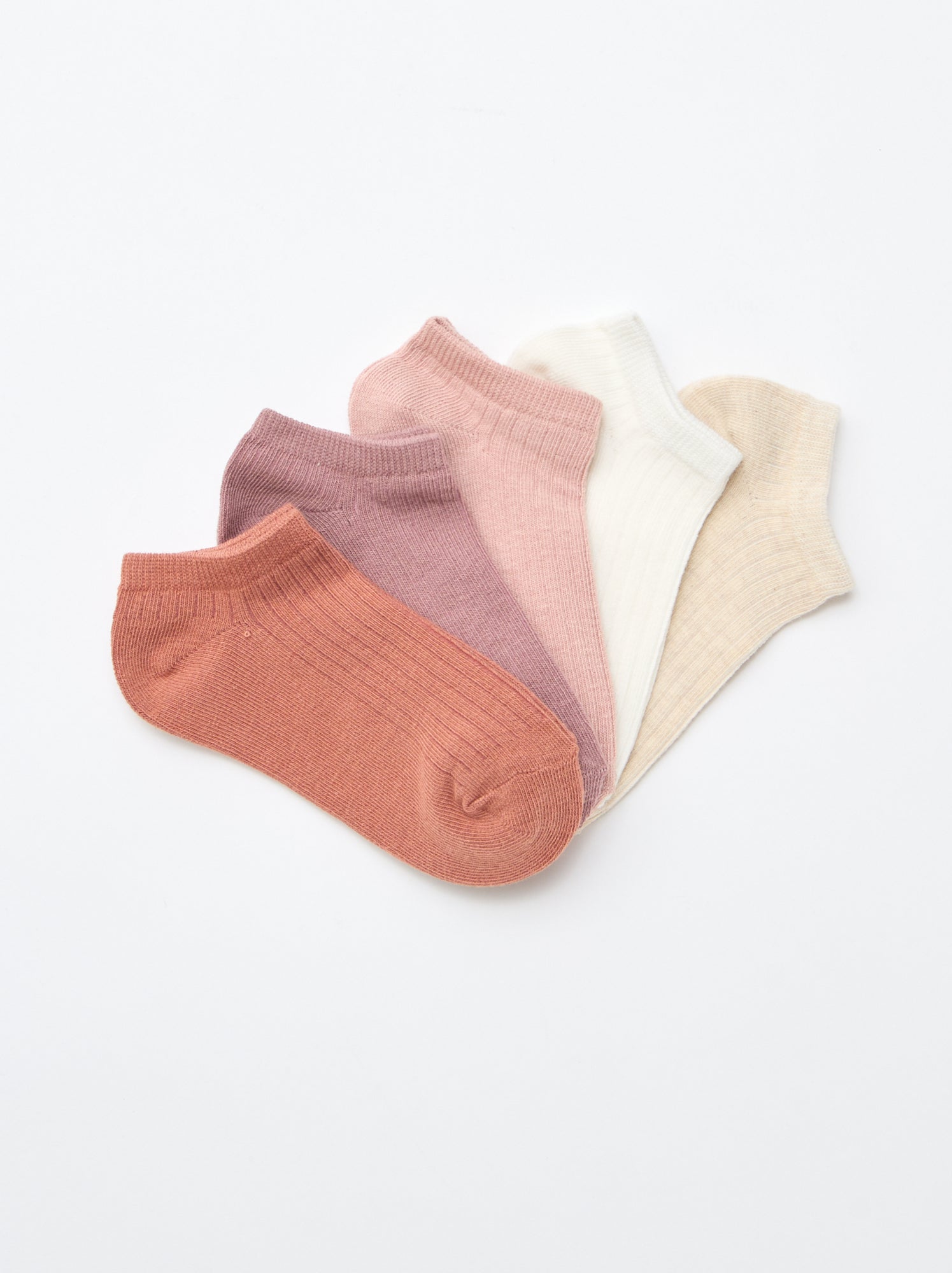 Lot de 5 paires de chaussette en coton - Rose