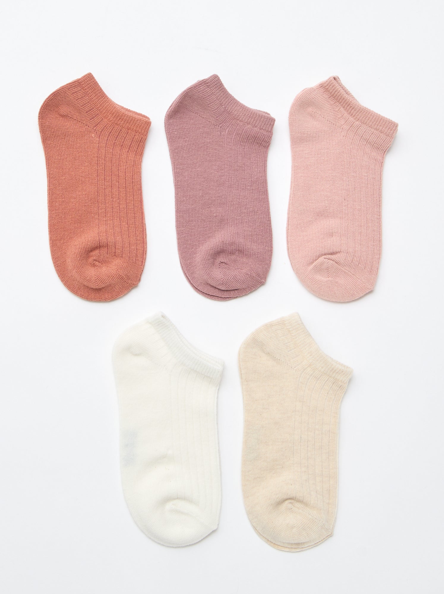 Lot de 5 paires de chaussette en coton - Rose