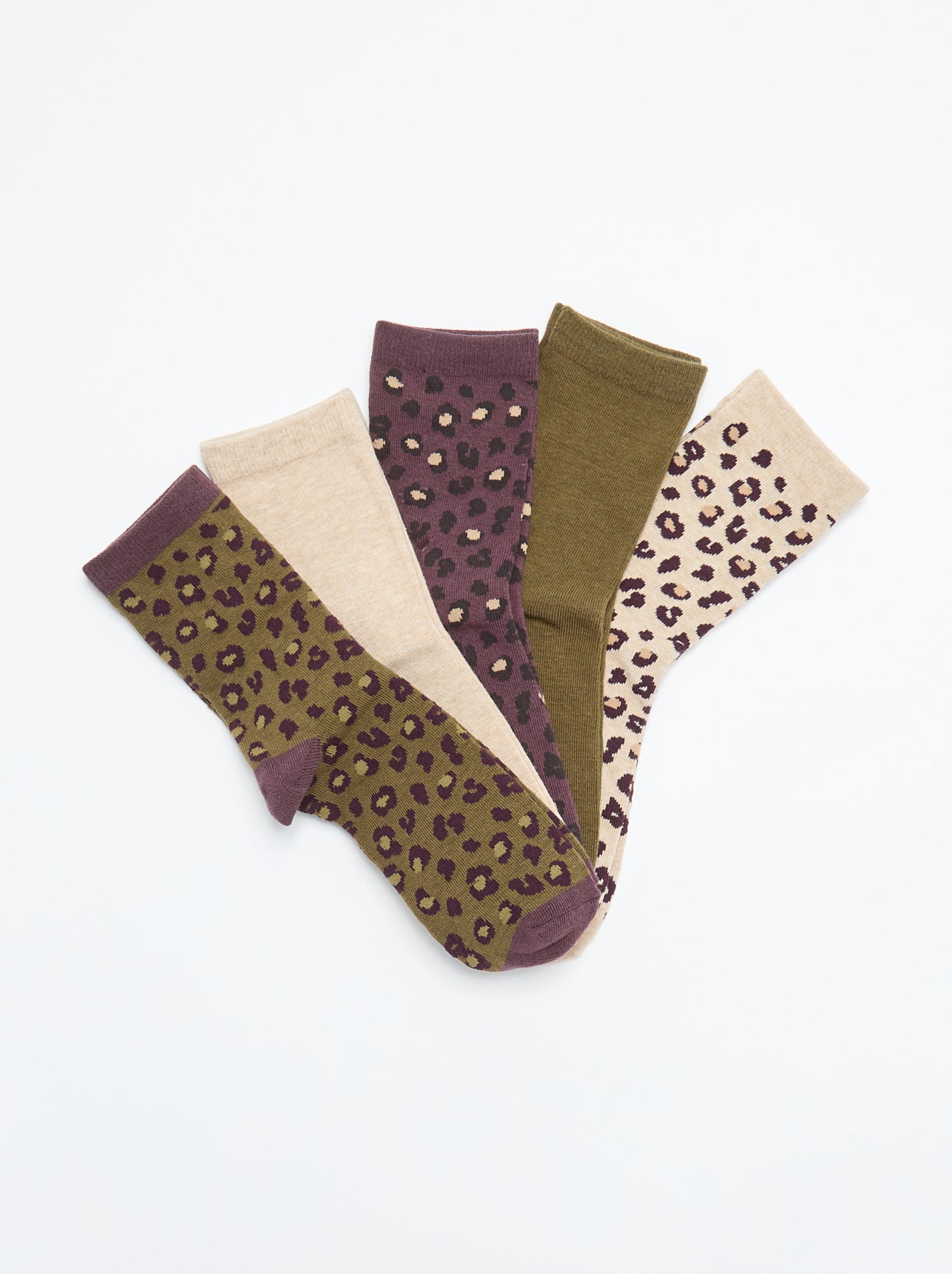Lot de 5 paires de chaussettes - Beige