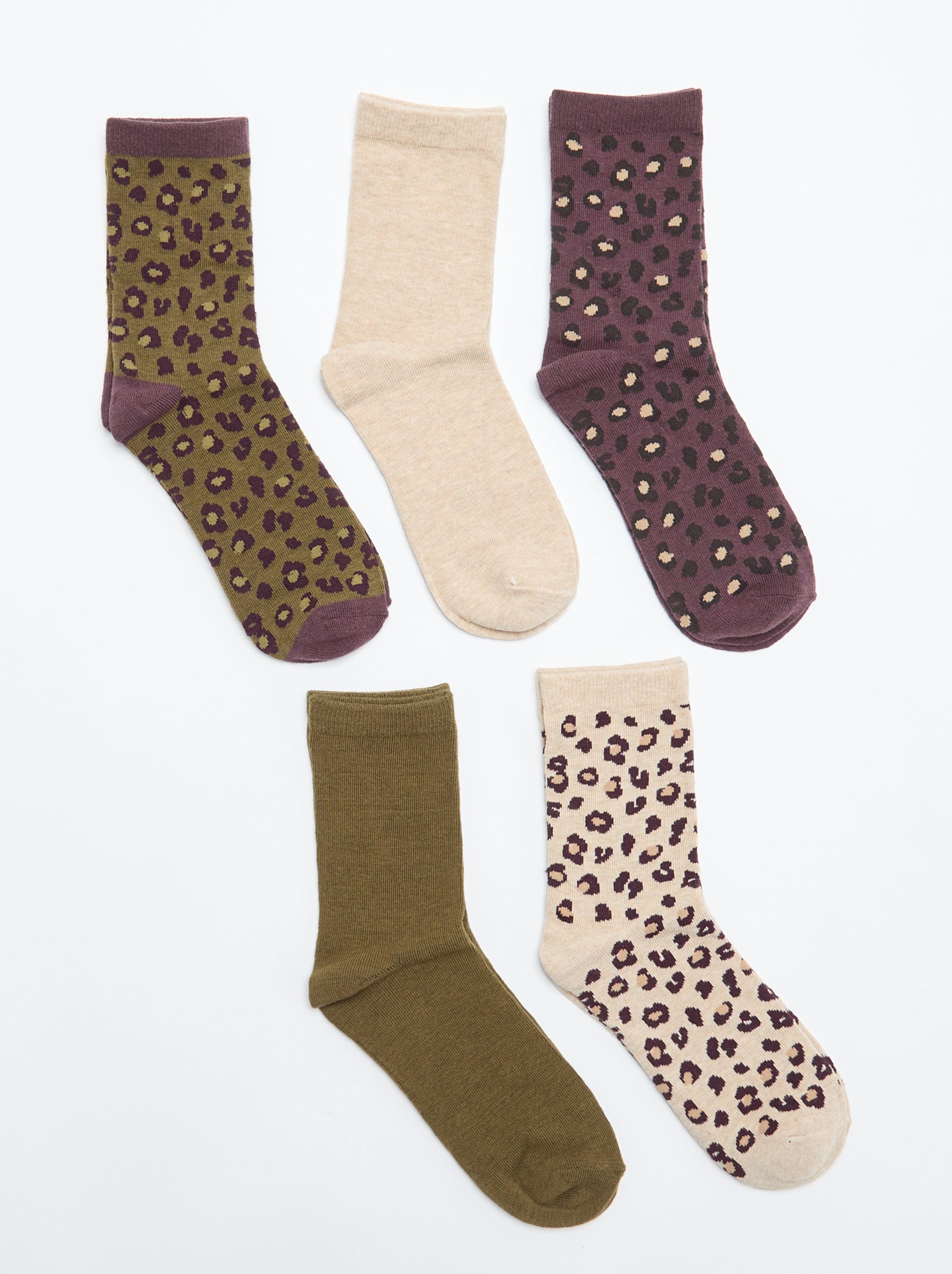 Lot de 5 paires de chaussettes - Beige