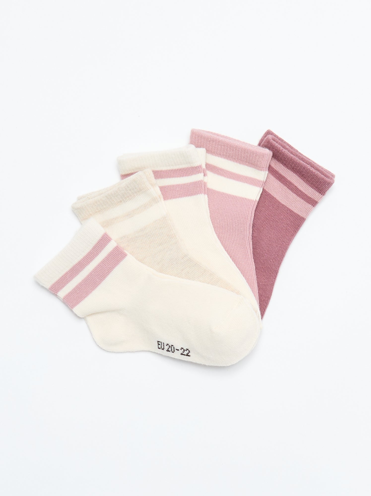 Lot de 5 paires de chaussettes en maille stretch - Rose