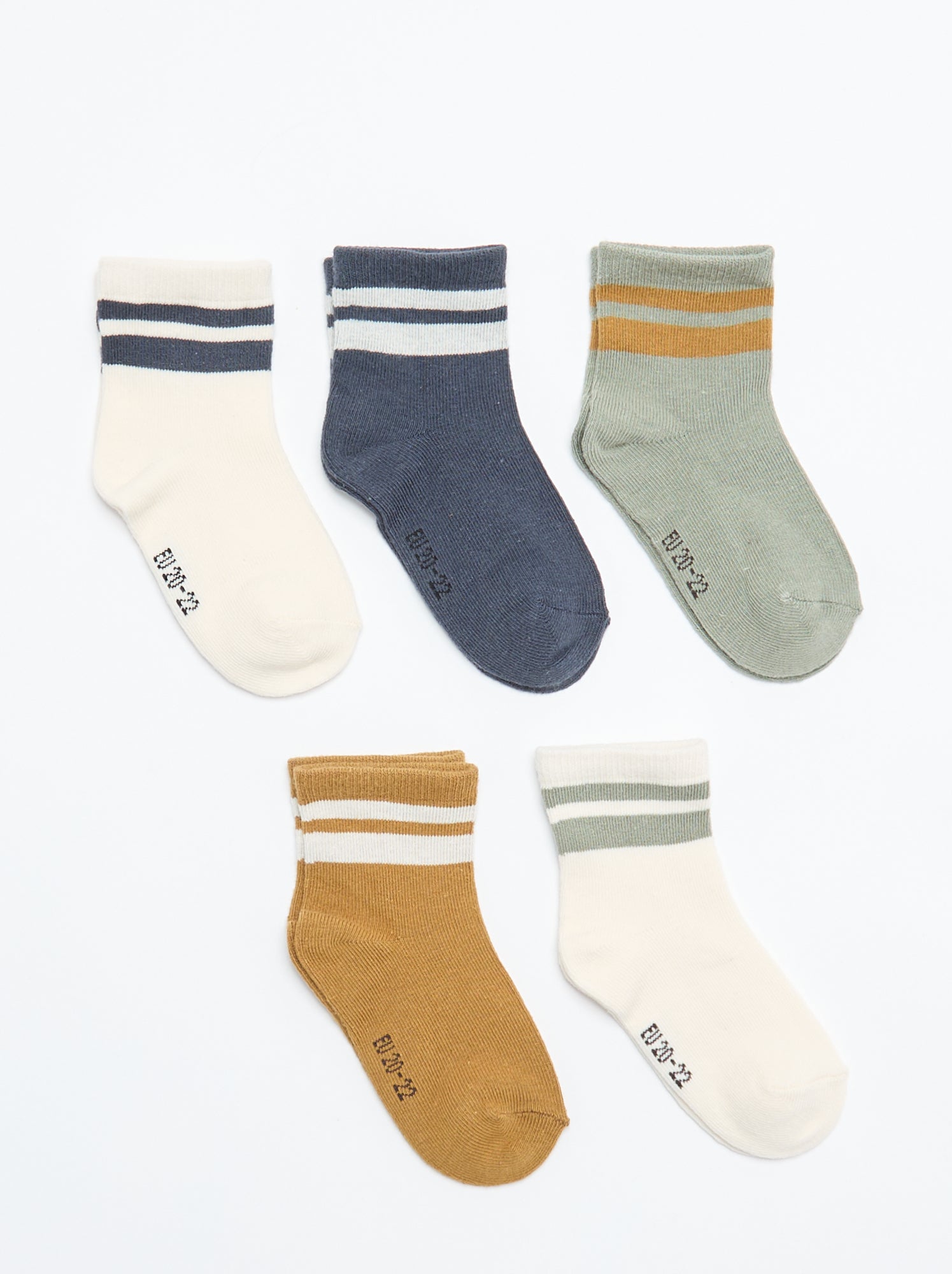 Lot de 5 paires de chaussettes en maille stretch - Vert