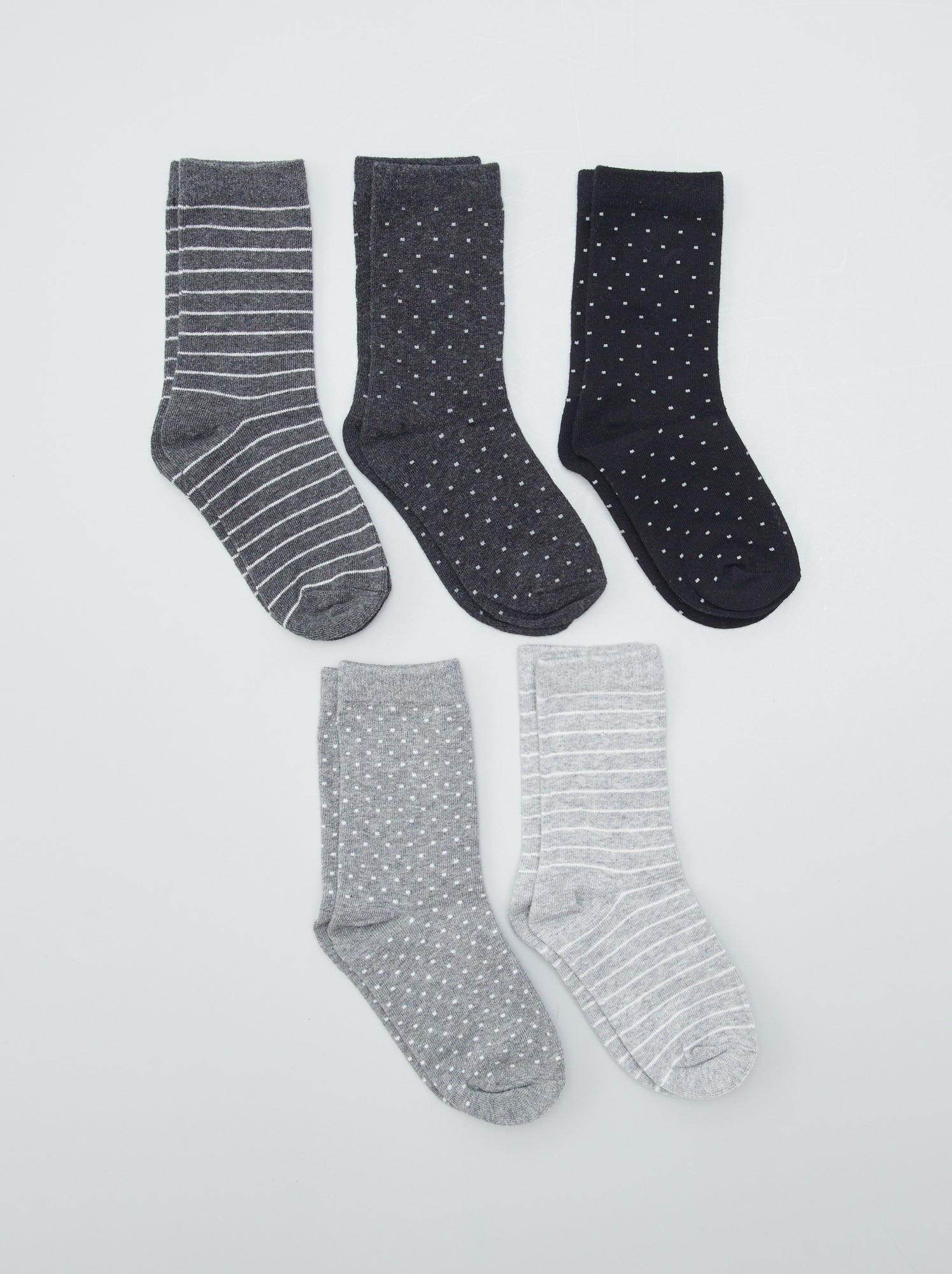 Lot de 5 paires de chaussettes - Gris