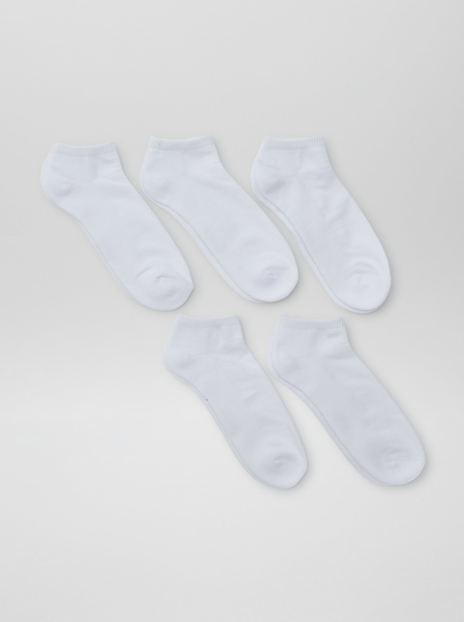 Lot de 5 paires de chaussettes invisibles - BLANC
