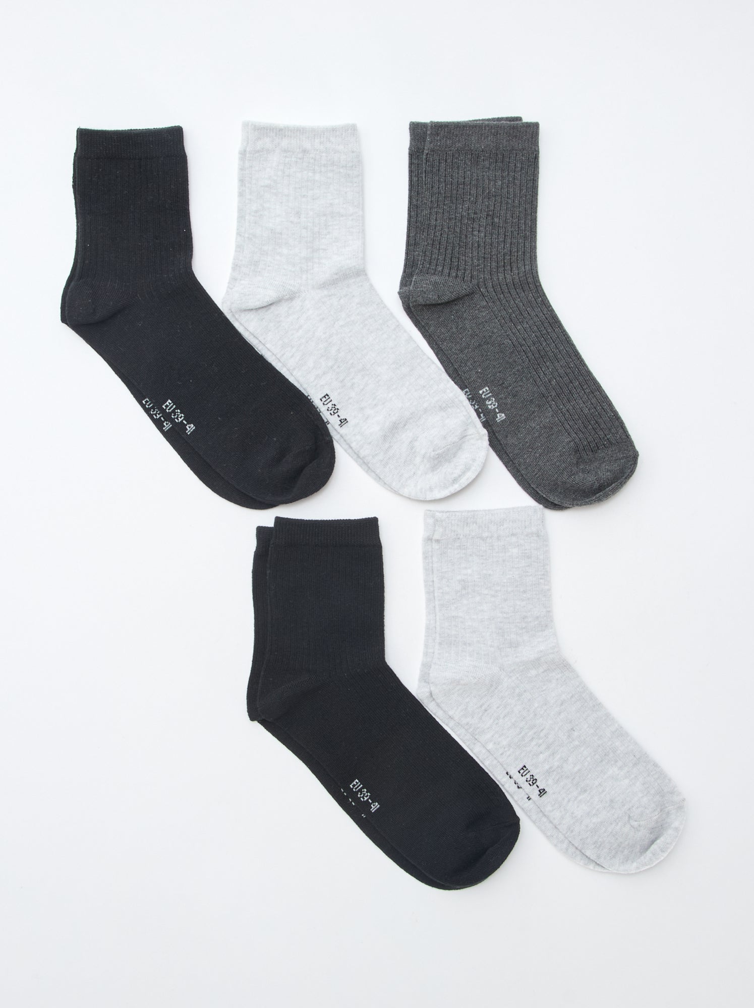 Lot de 5 paires de chaussettes - Noir