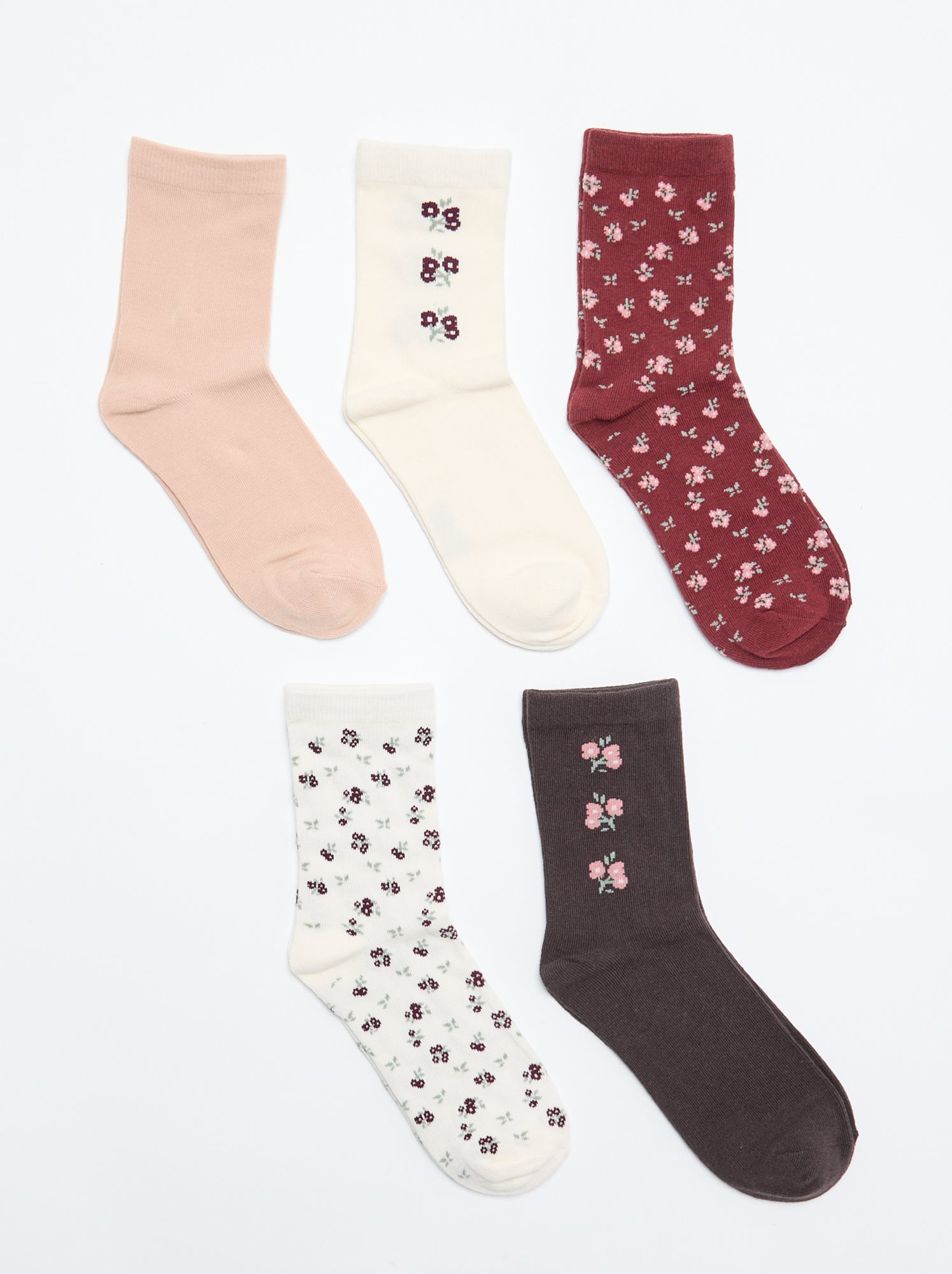 Lot de 5 paires de chaussettes - Rose