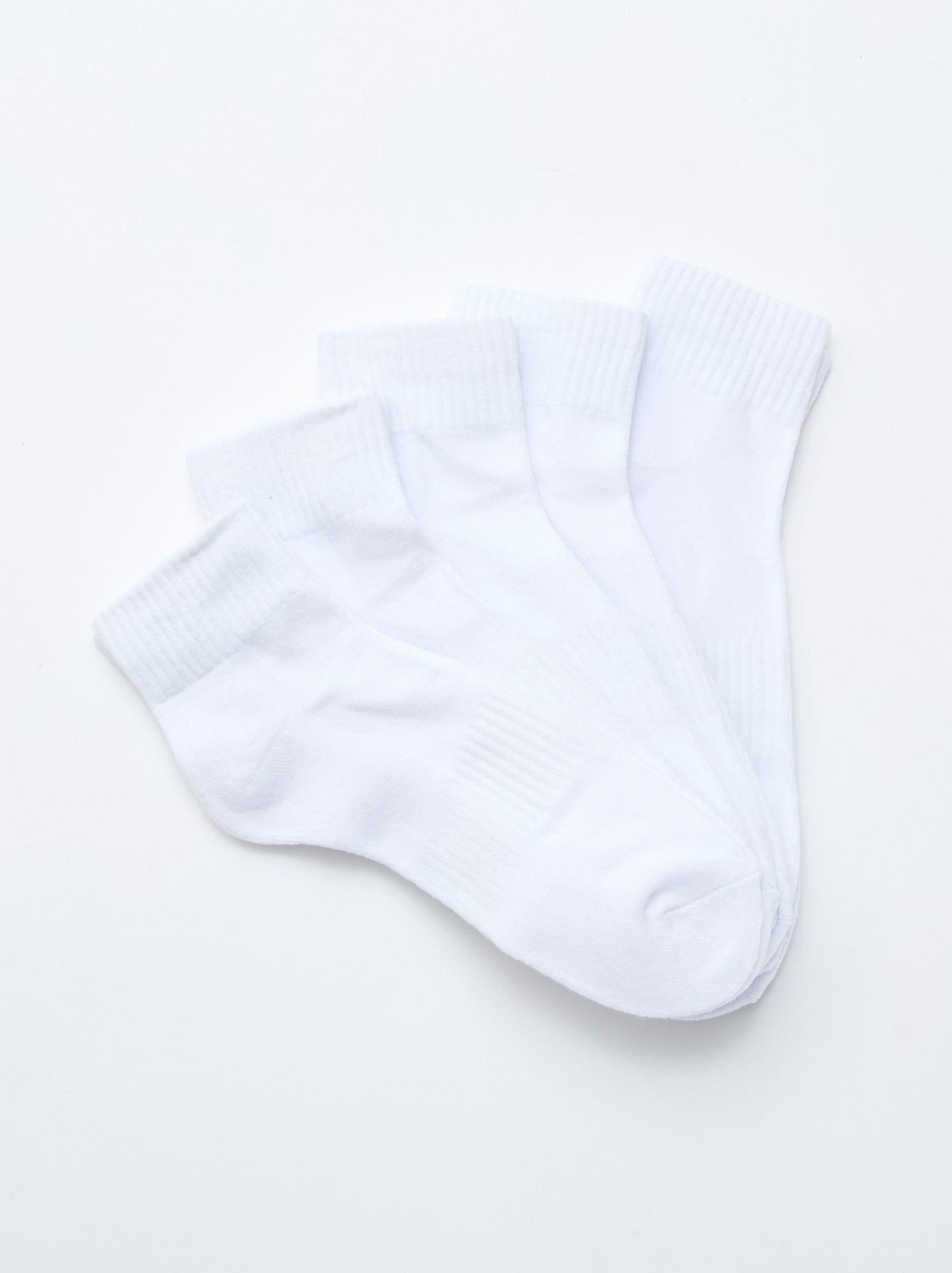 Lot de 5 paires de socquettes de sport - Blanc