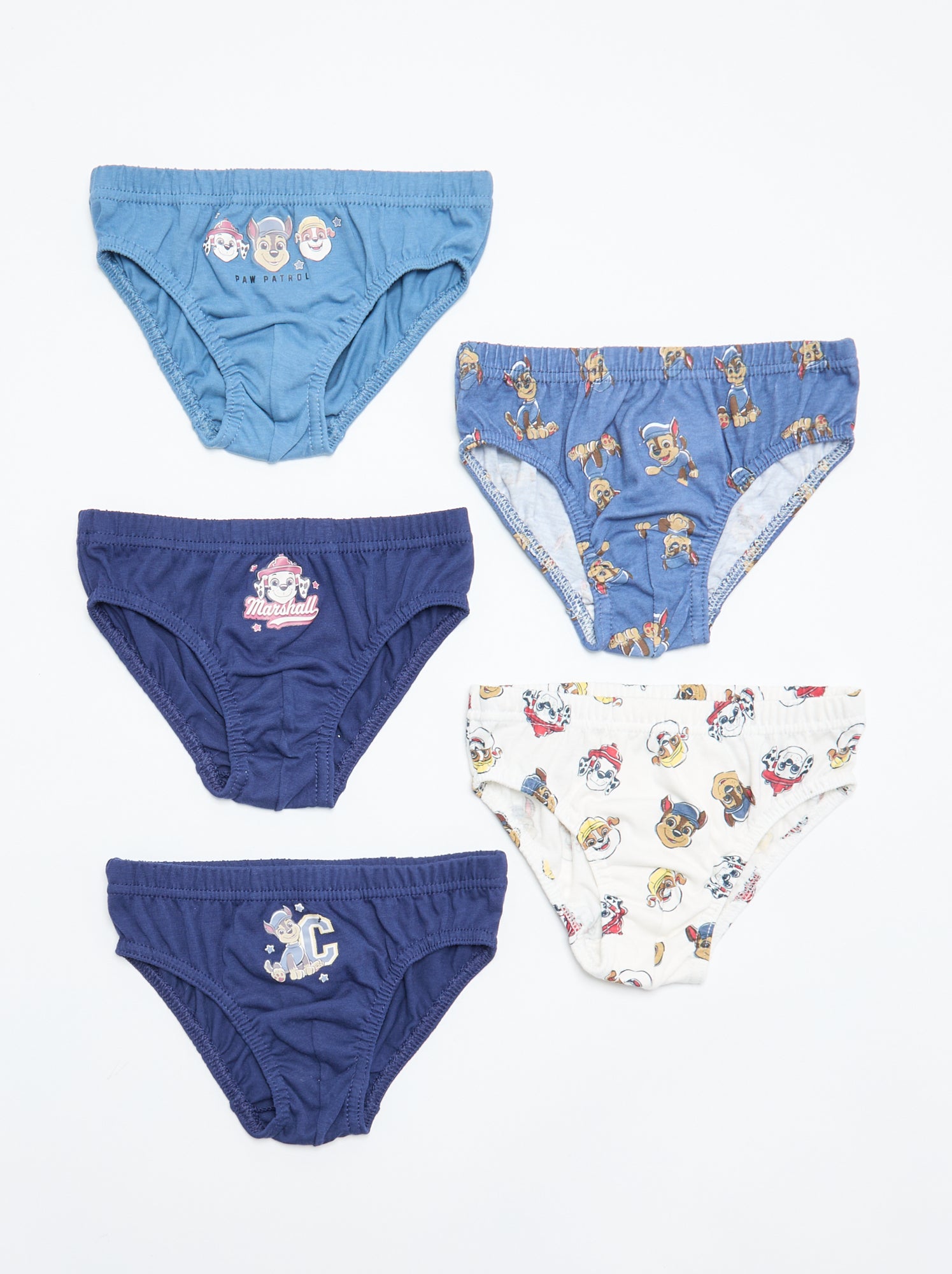 Lot de 5 slips 'Pat' Patrouille' - Gris