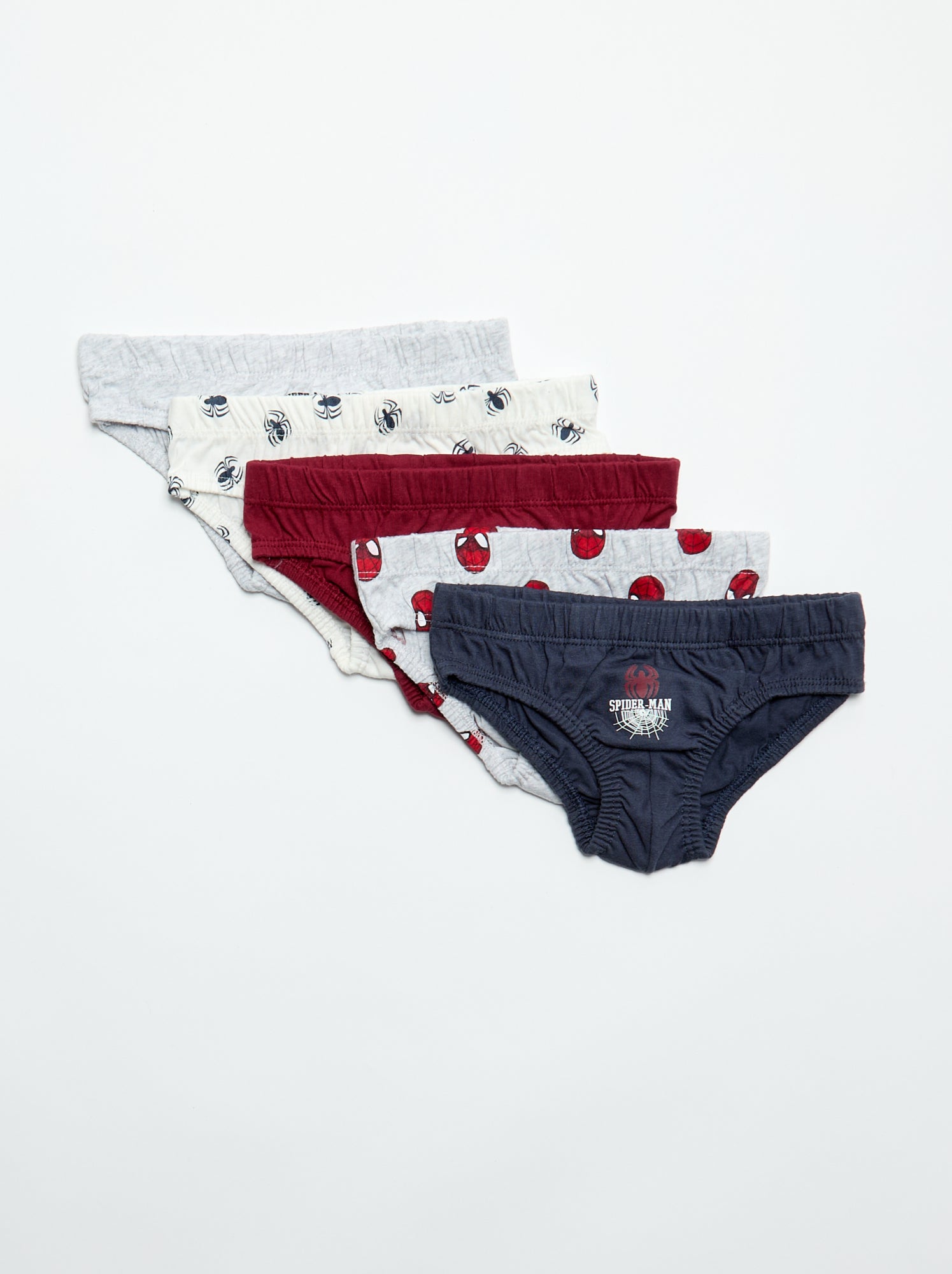 Lot de 5 slips 'Spiderman' - Bleu