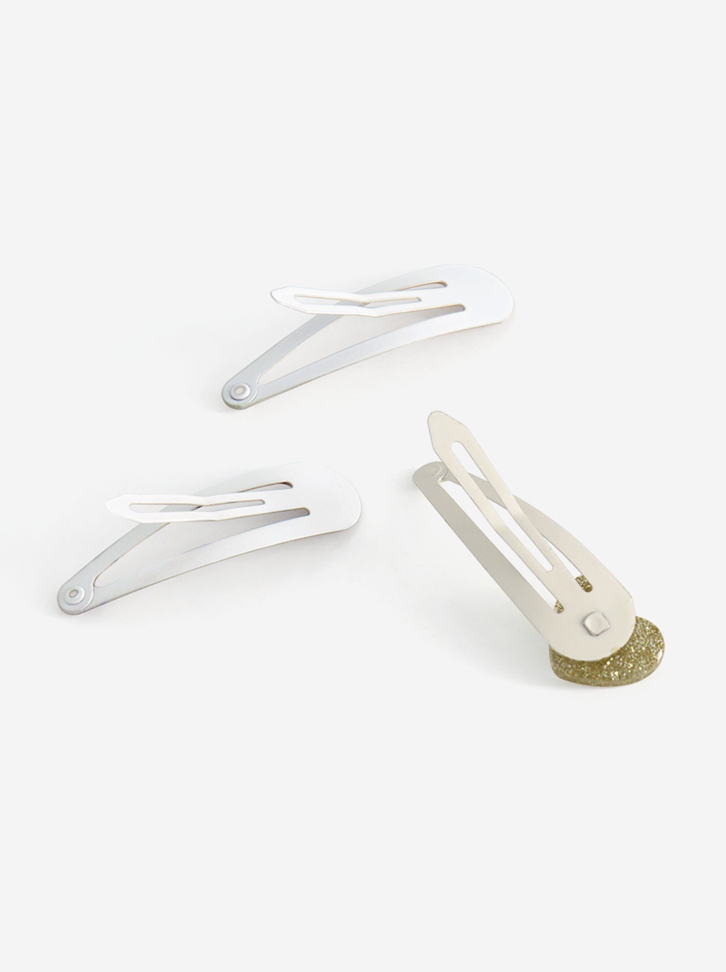 Lot de 6 pinces clic clac - Beige