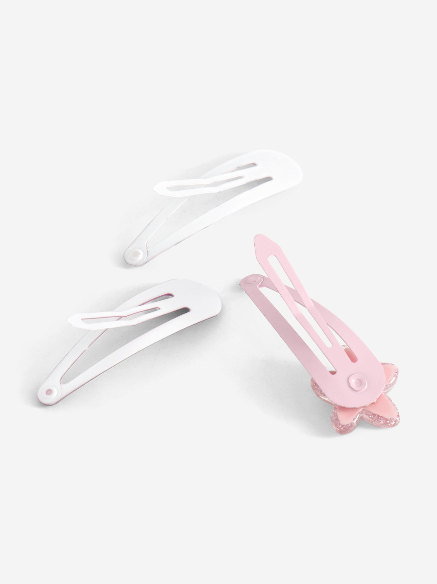 Lot de 6 pinces clic clac - Rose