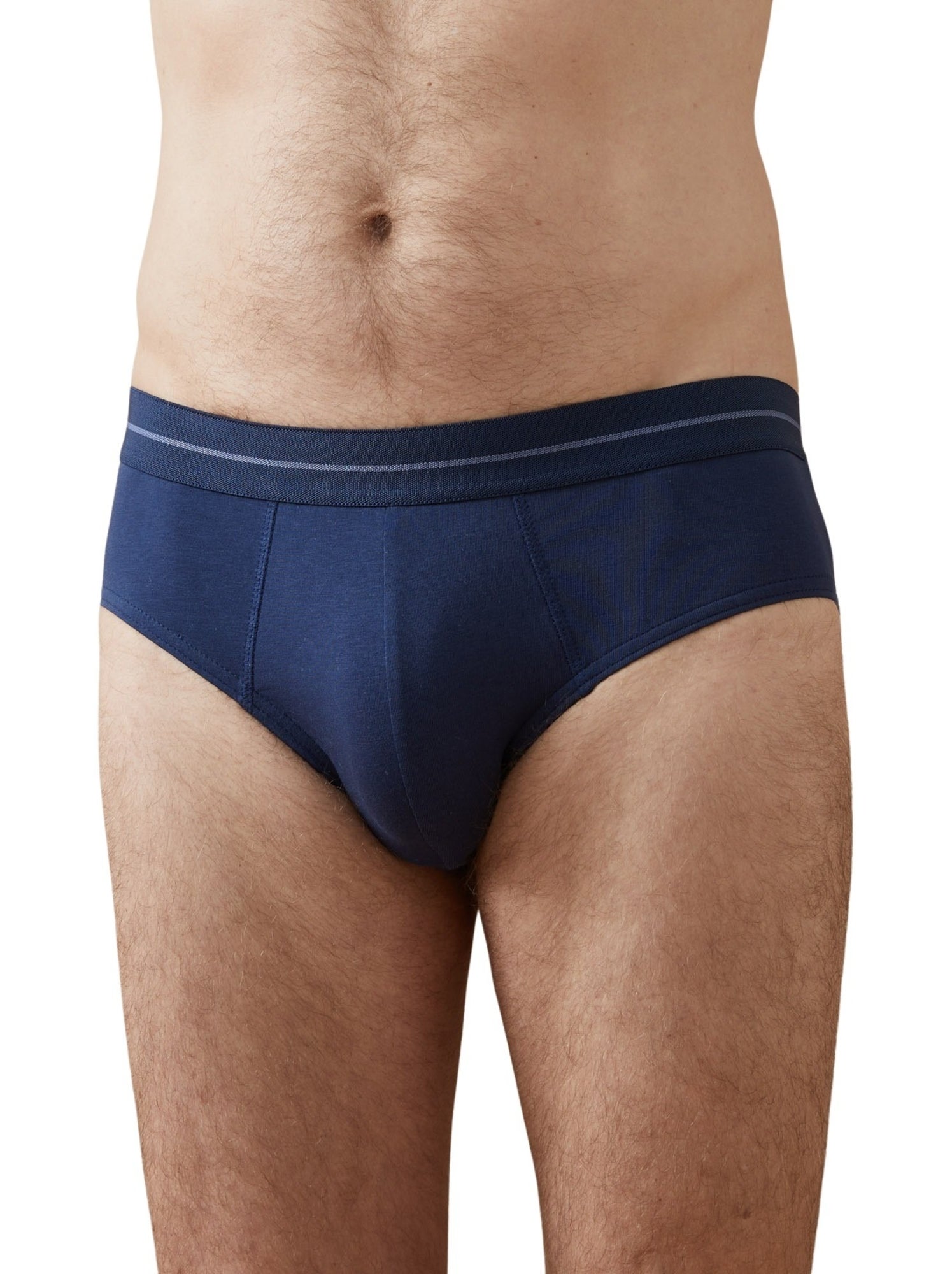 Lot de 6 slips fermés taille haute - DAXON - Bleu