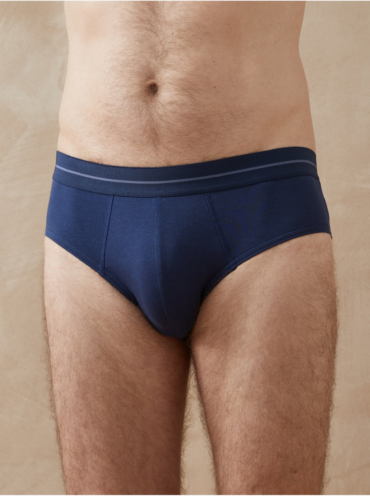 Lot de 6 slips fermés taille haute - DAXON - Bleu