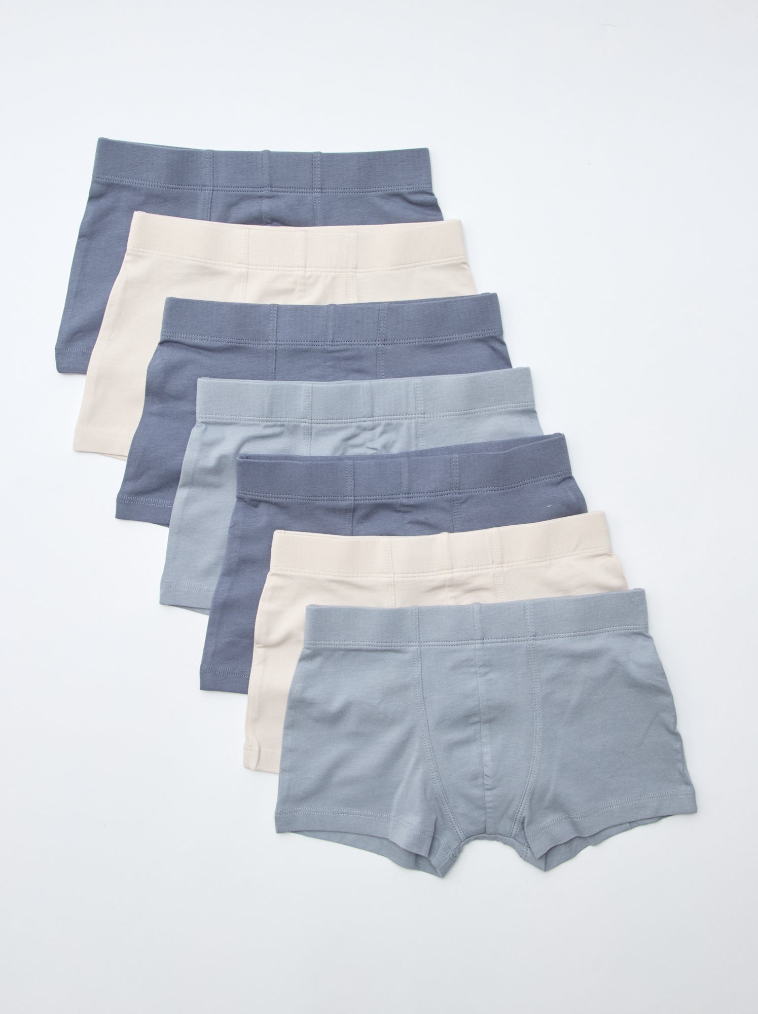 Lot de 7 boxers en coton - Beige