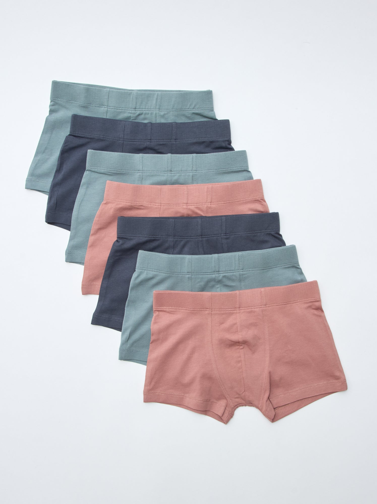 Lot de 7 boxers en coton - Marron