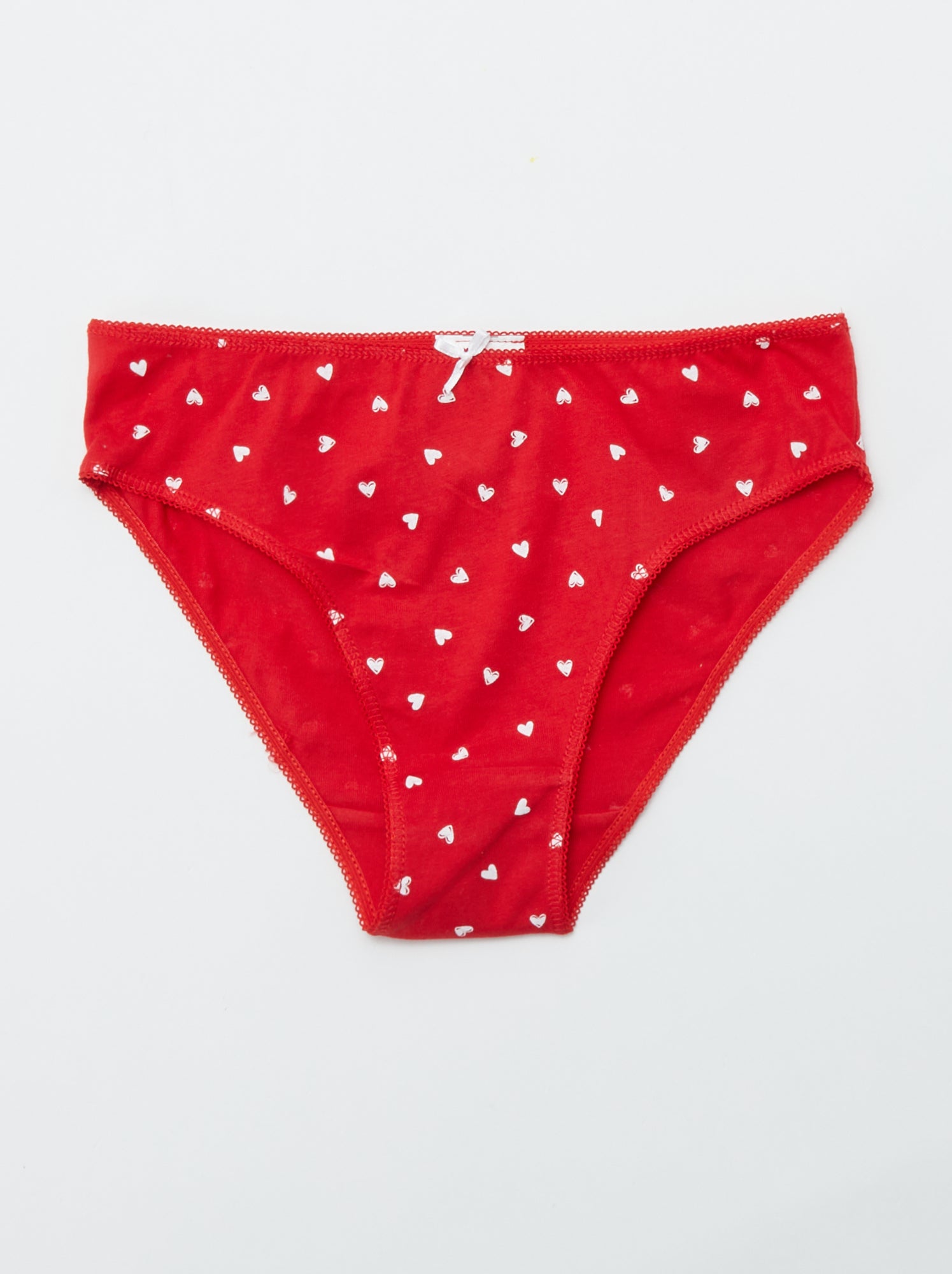 Lot de 7 culottes - Blanc/rose/rouge