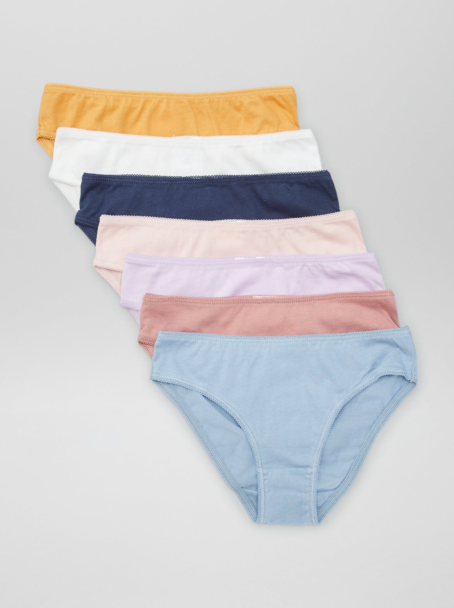 Lot de 7 culottes unies - Bleu