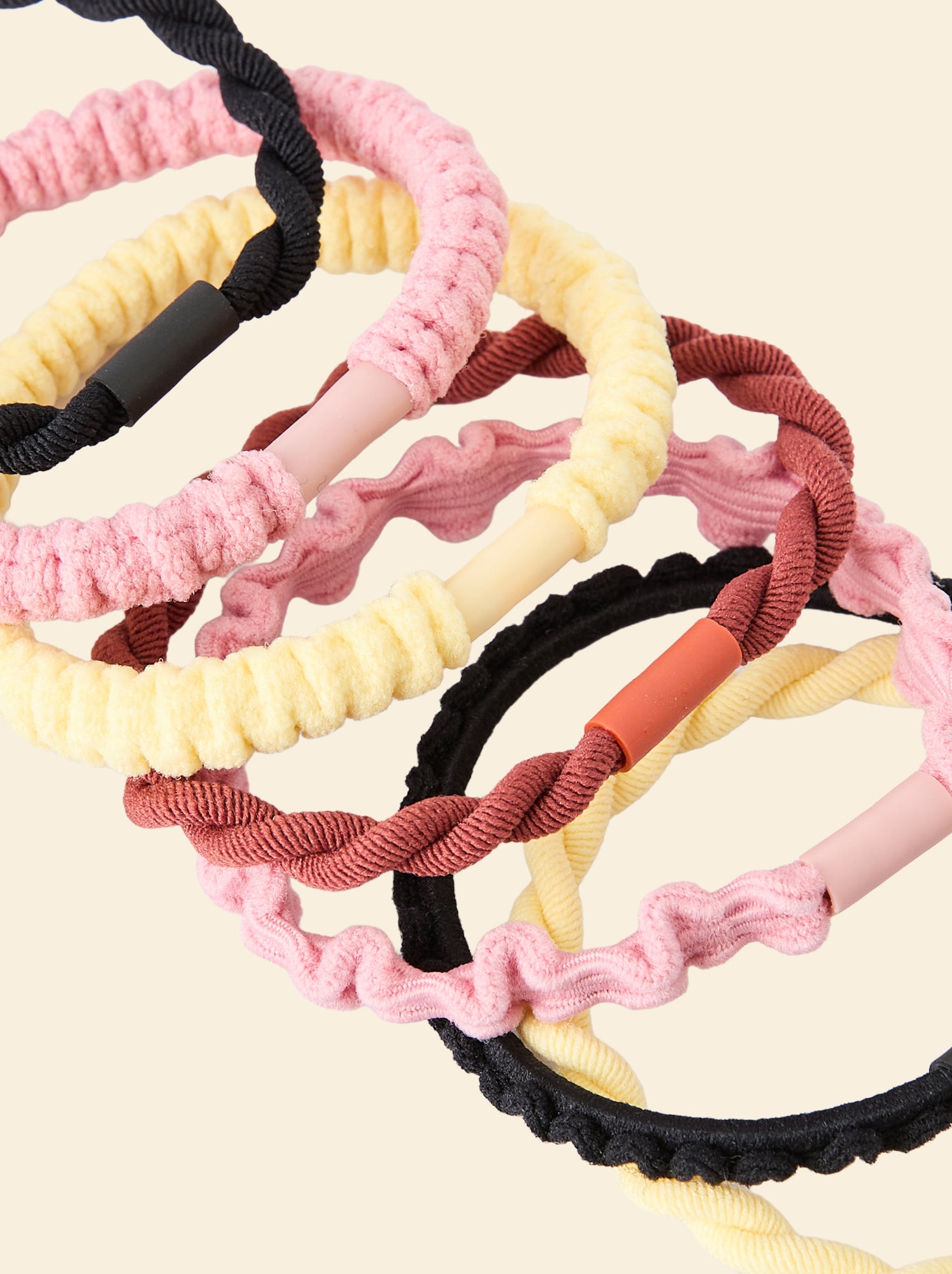 Lot de 7 élastiques (ekstract) - Rose