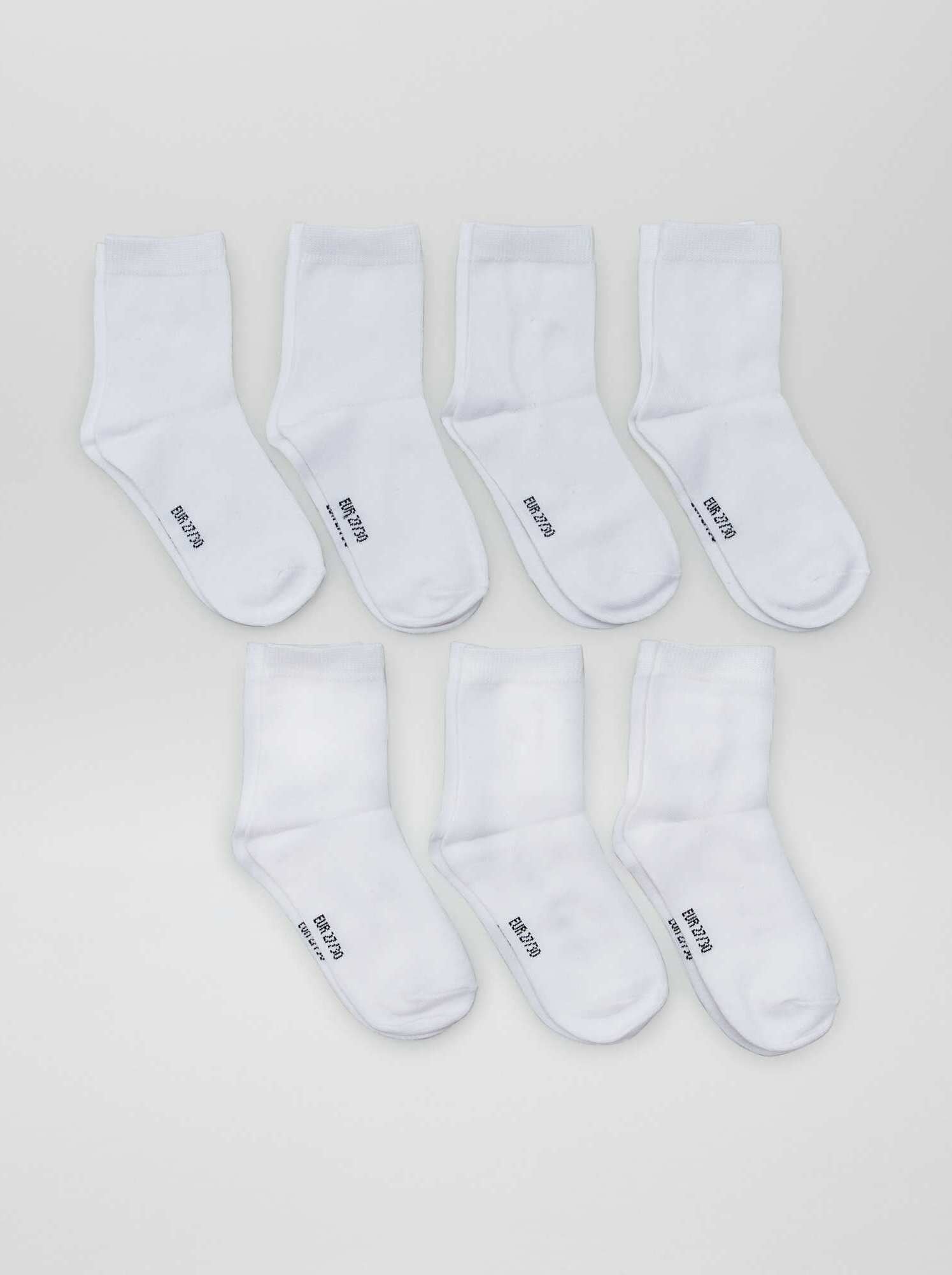 Lot de 7 paires de chaussettes - Blanc